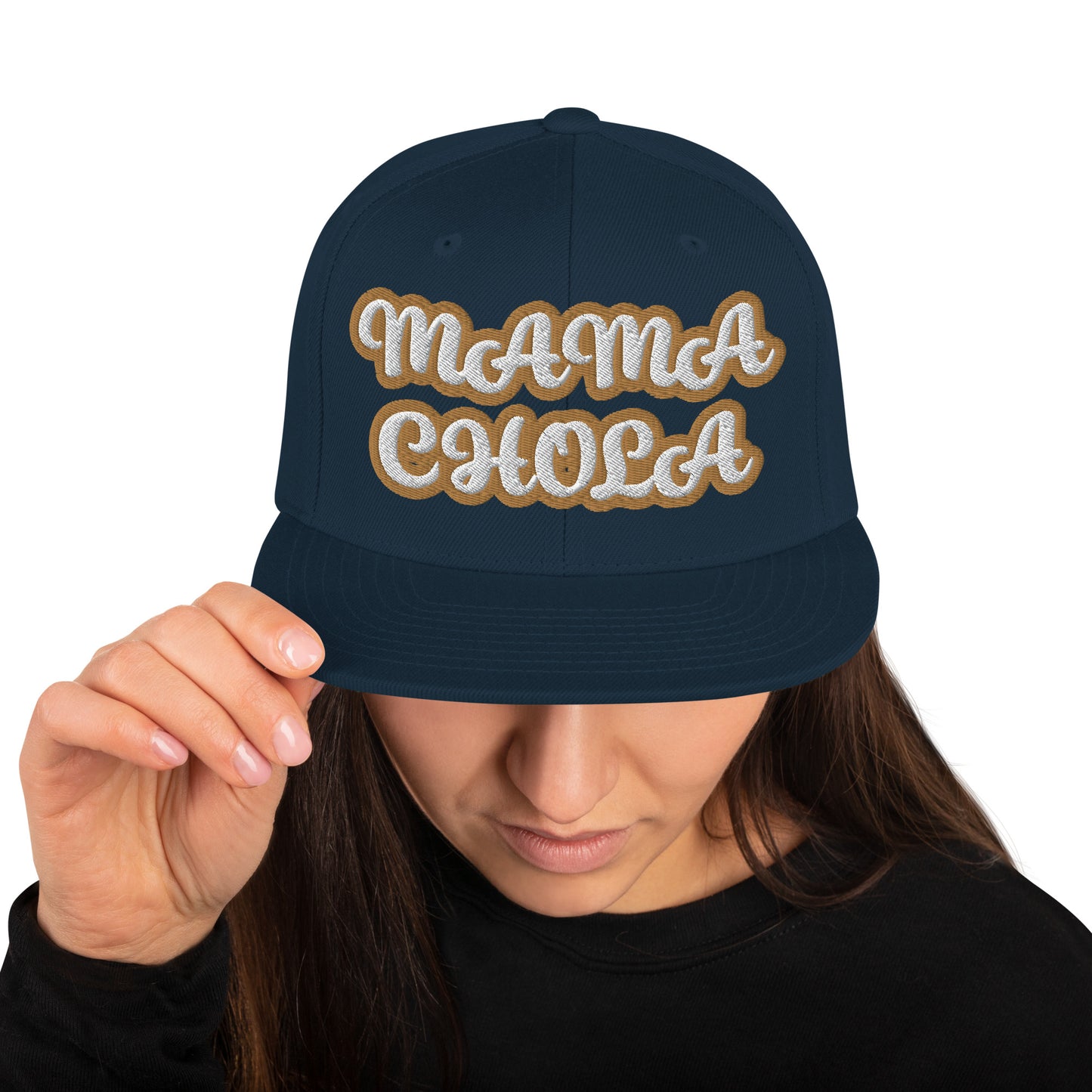 MAMA CHOLA Script Snapback hat