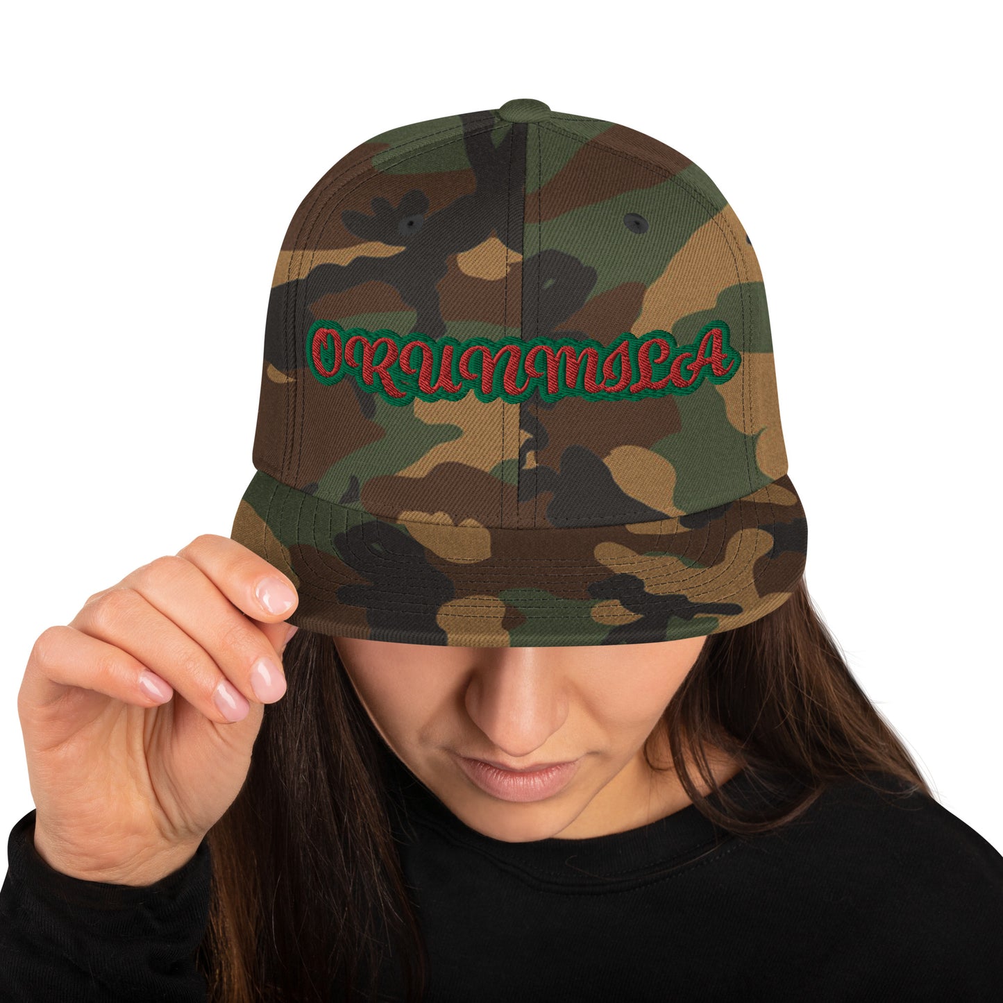 ORUNMILA Red/Green Snapback Hat