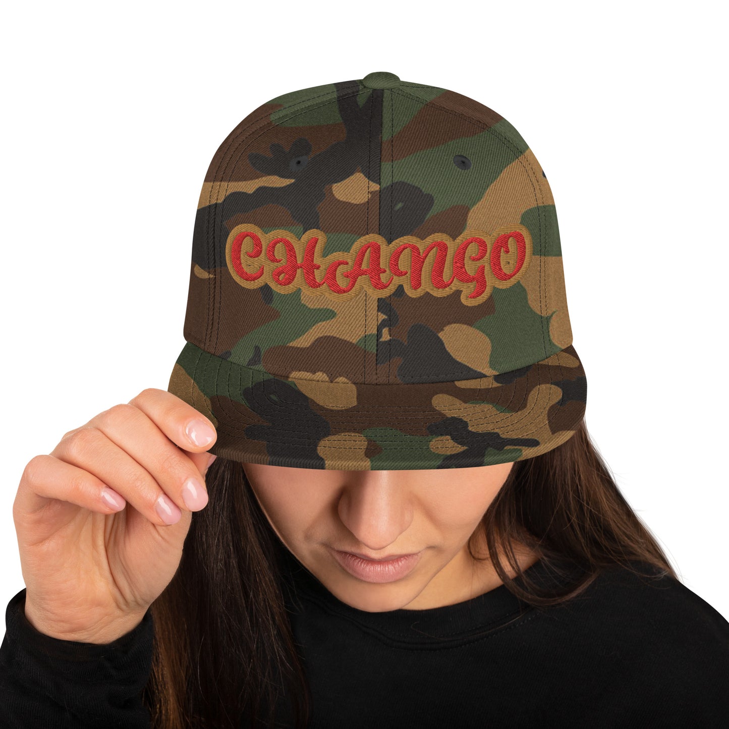 Chango Oro 1 Script Snapback Hat