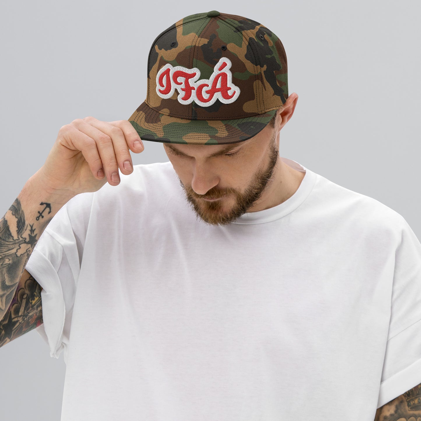 IFÁ Red 2 Script Snapback Hat
