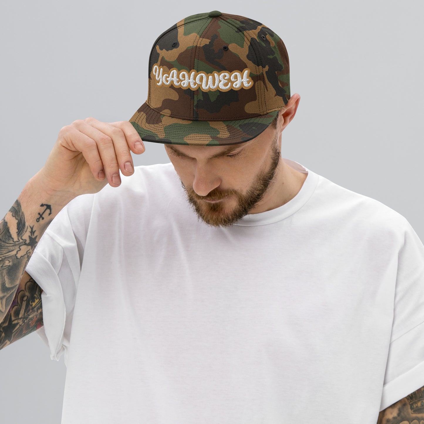 Yahweh 1 Script Snapback hat