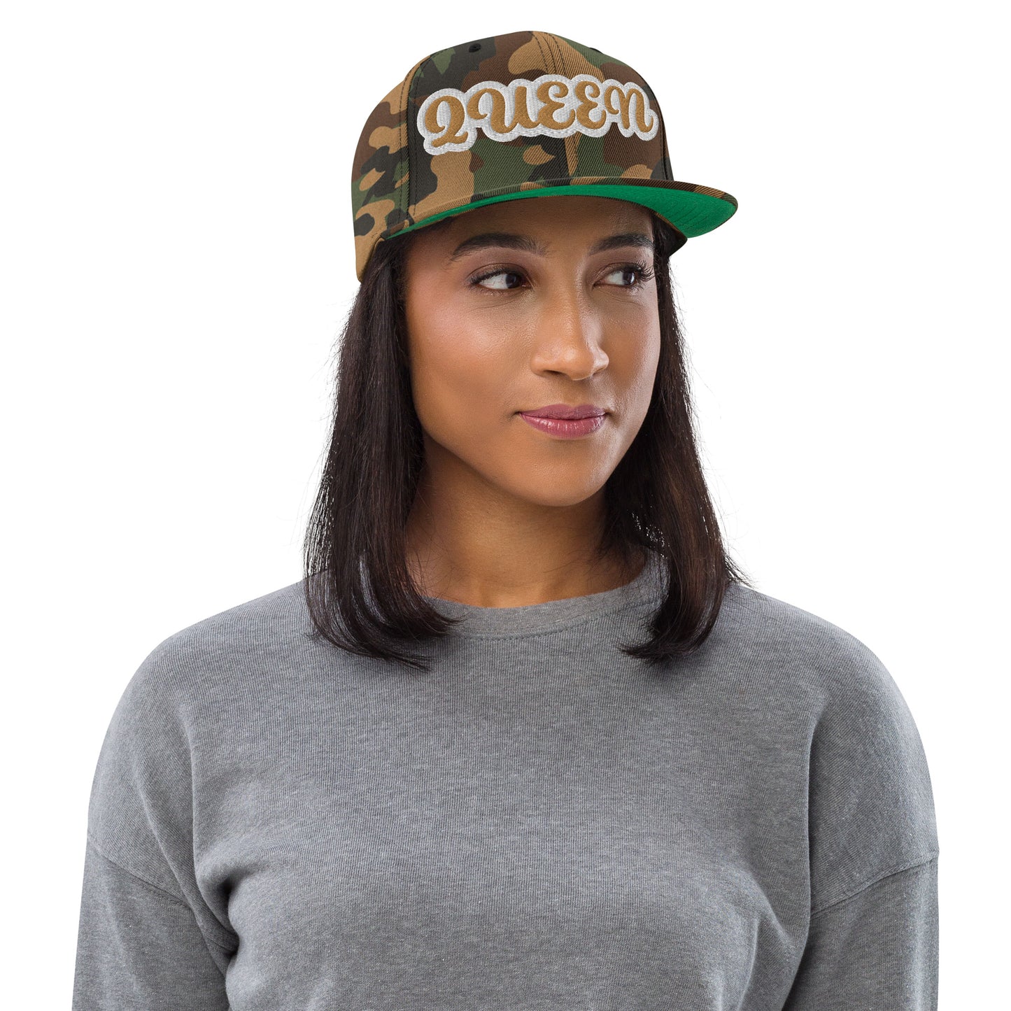 Queen Reverse Script Snapback hat