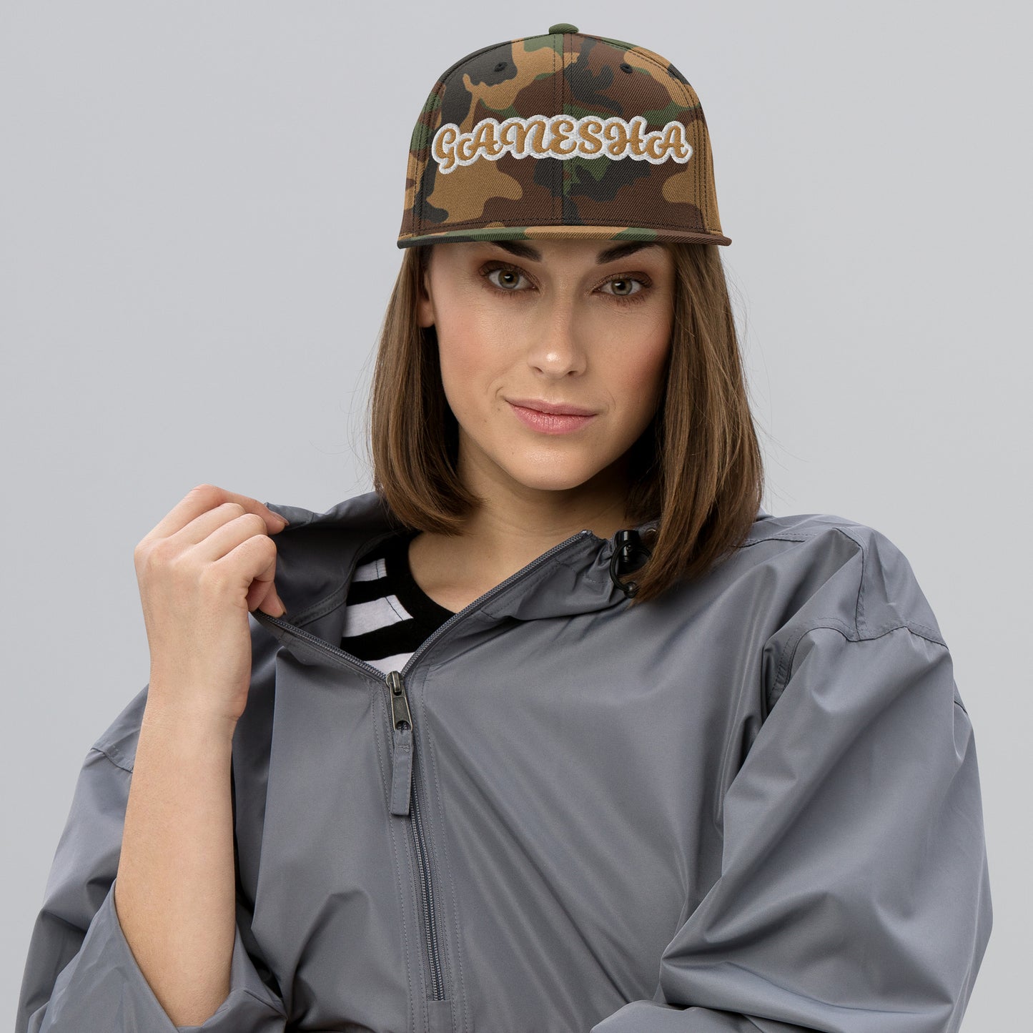 GANESHA 1 Reverse Script Snapback hat