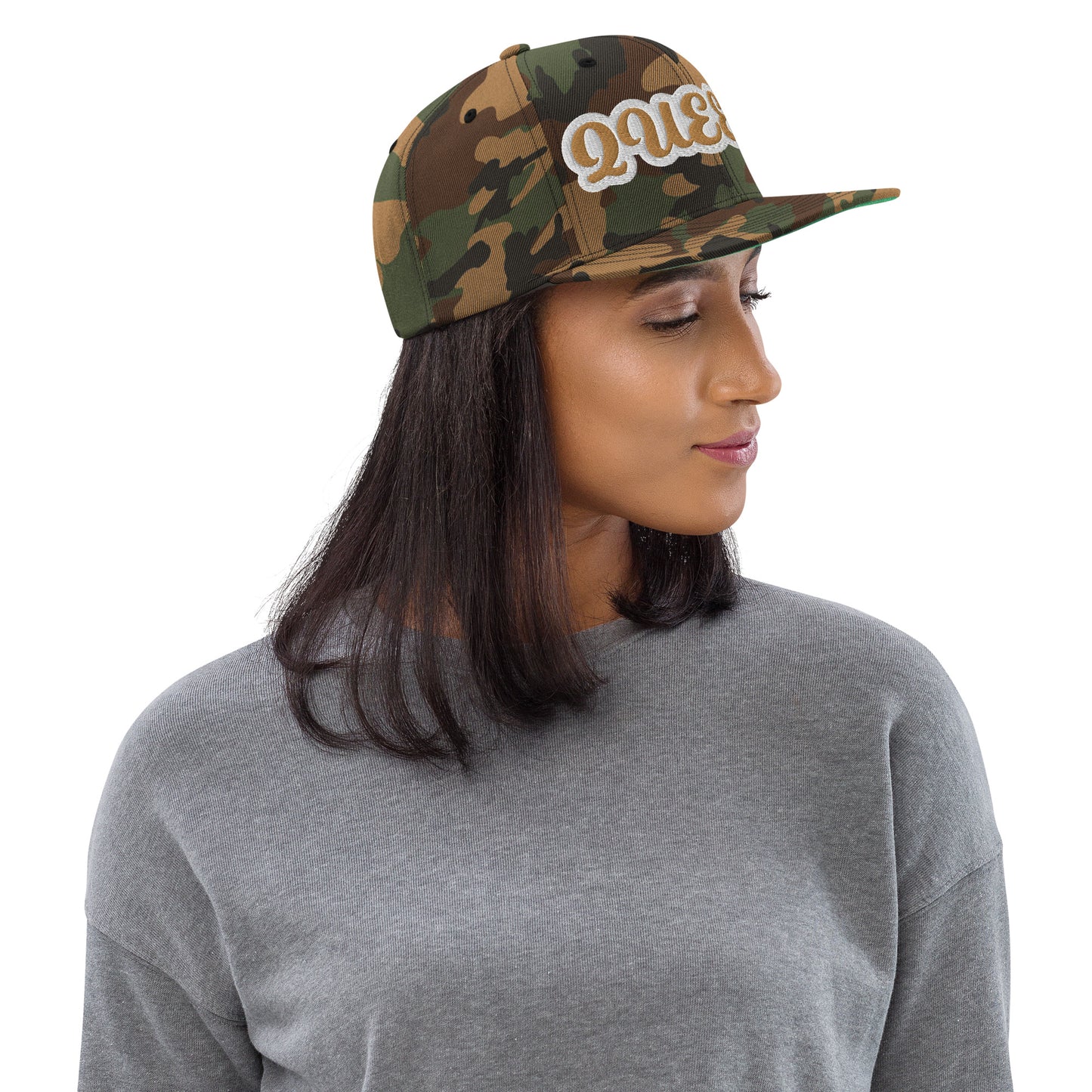 Queen Reverse Script Snapback hat