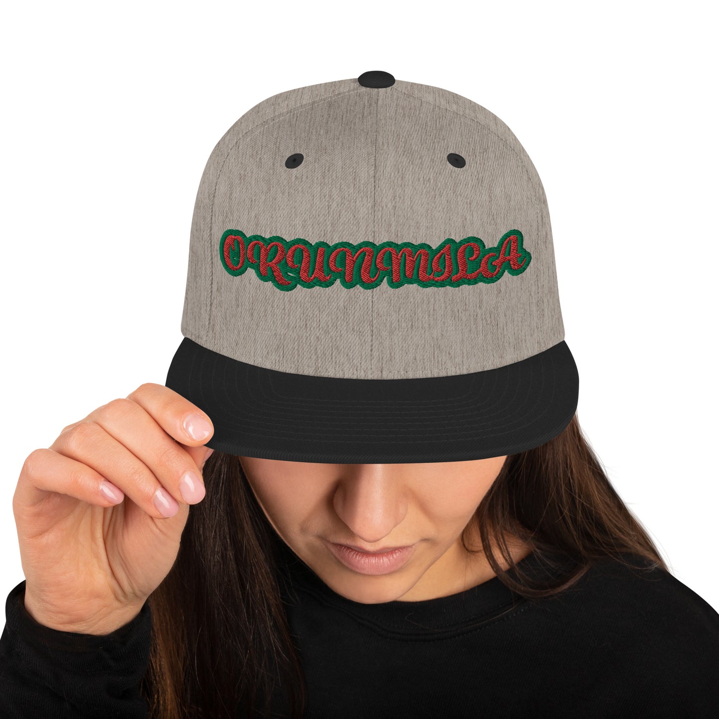 ORUNMILA Red/Green Snapback Hat