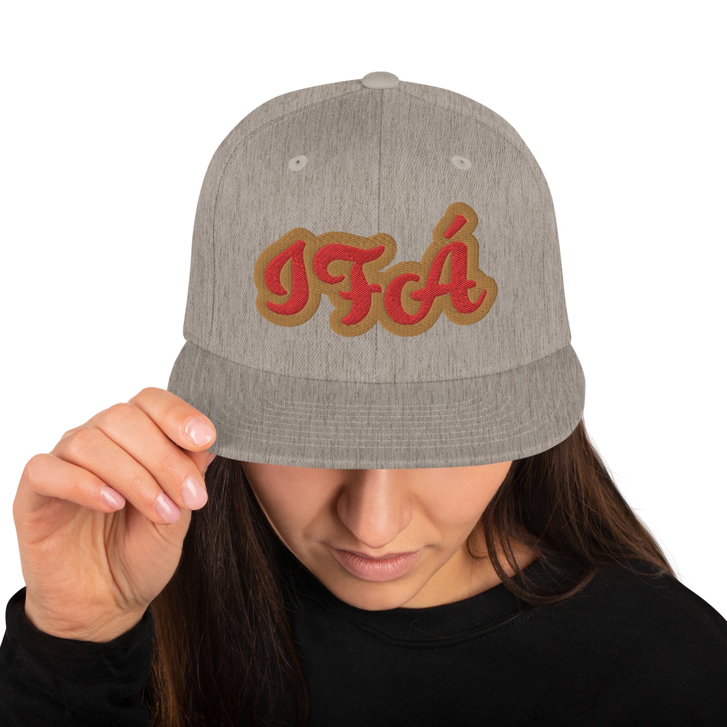 IFÁ Red 7 Script Snapback Hat