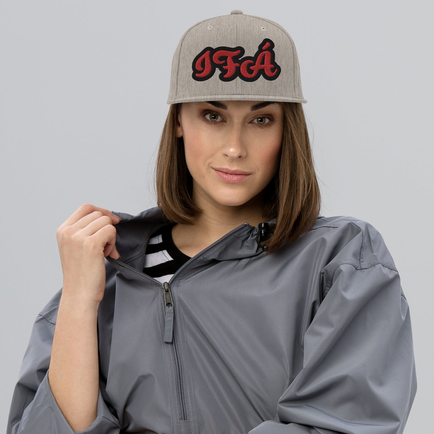 IFÁ Red 3 Script Snapback Hat