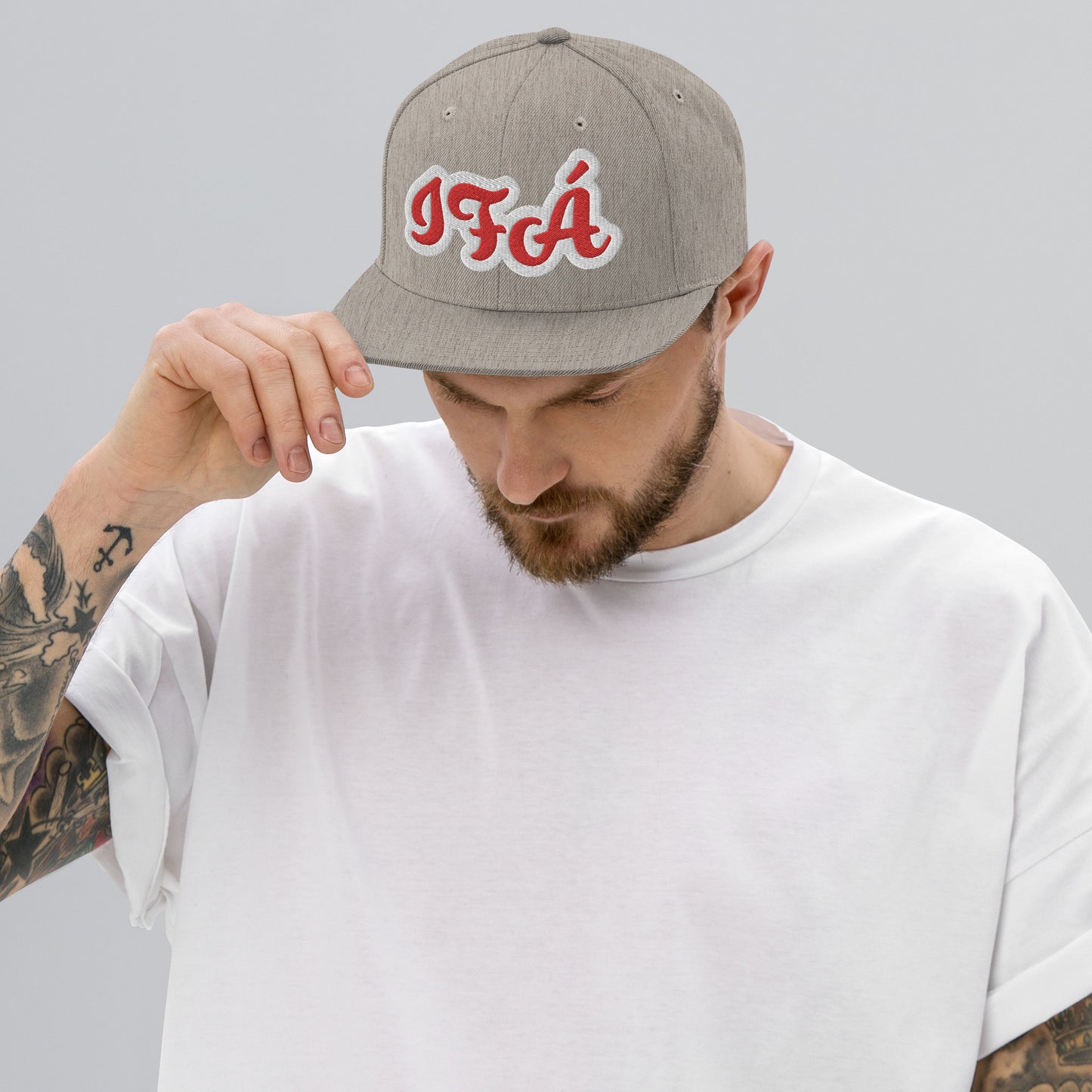 IFÁ Red 2 Script Snapback Hat