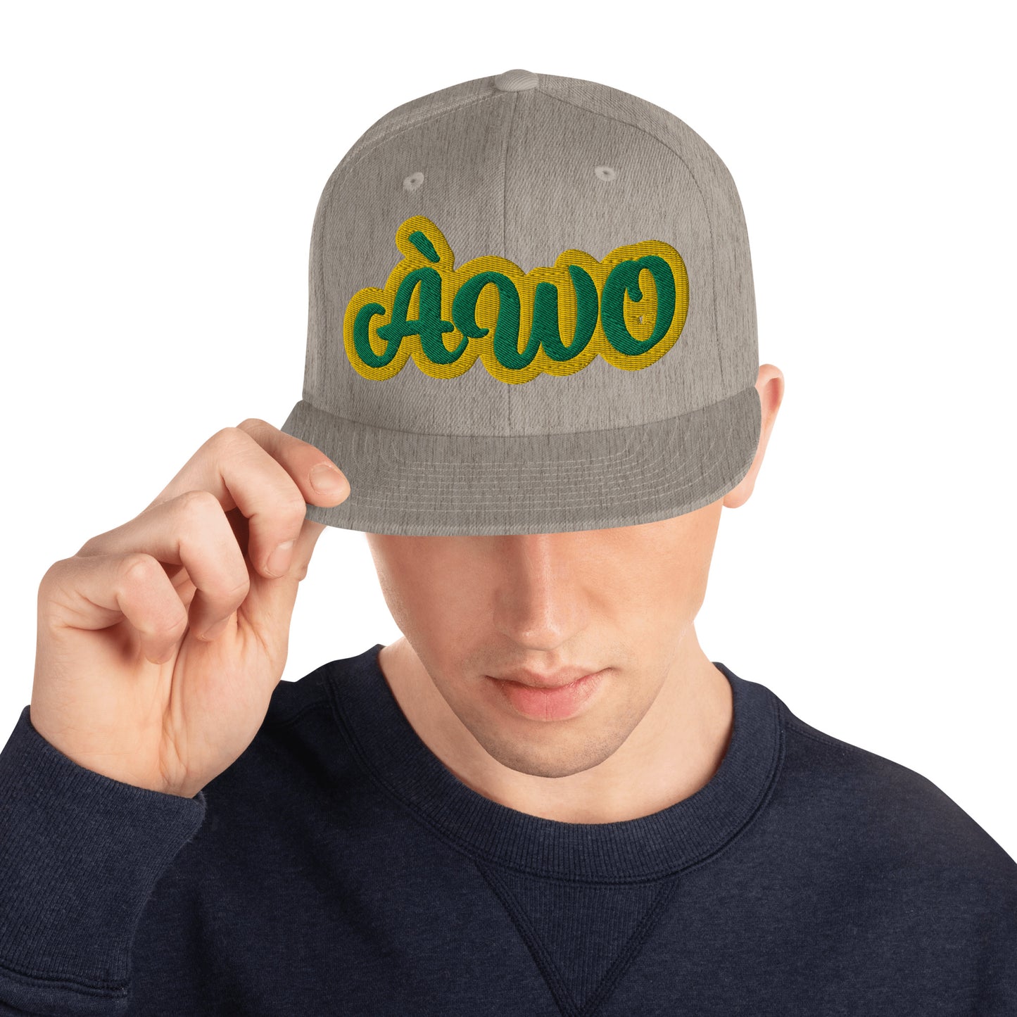 ÀWO 1 Lucumi Script Snapback hat