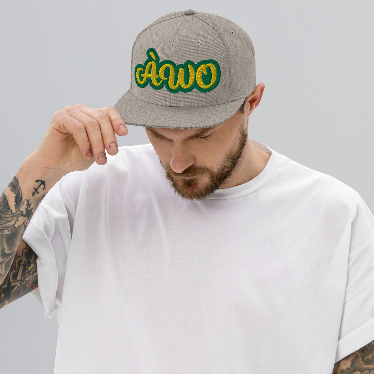 ÀWO 1 Lucumi Reverse Script Snapback hat