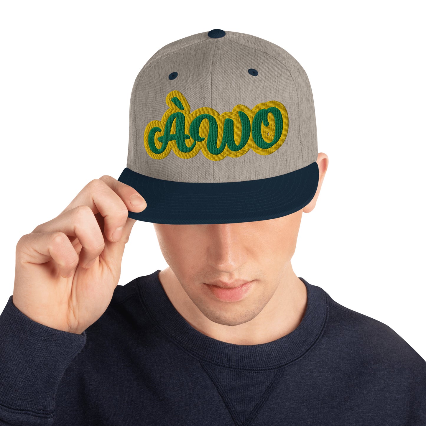 ÀWO 1 Lucumi Script Snapback hat
