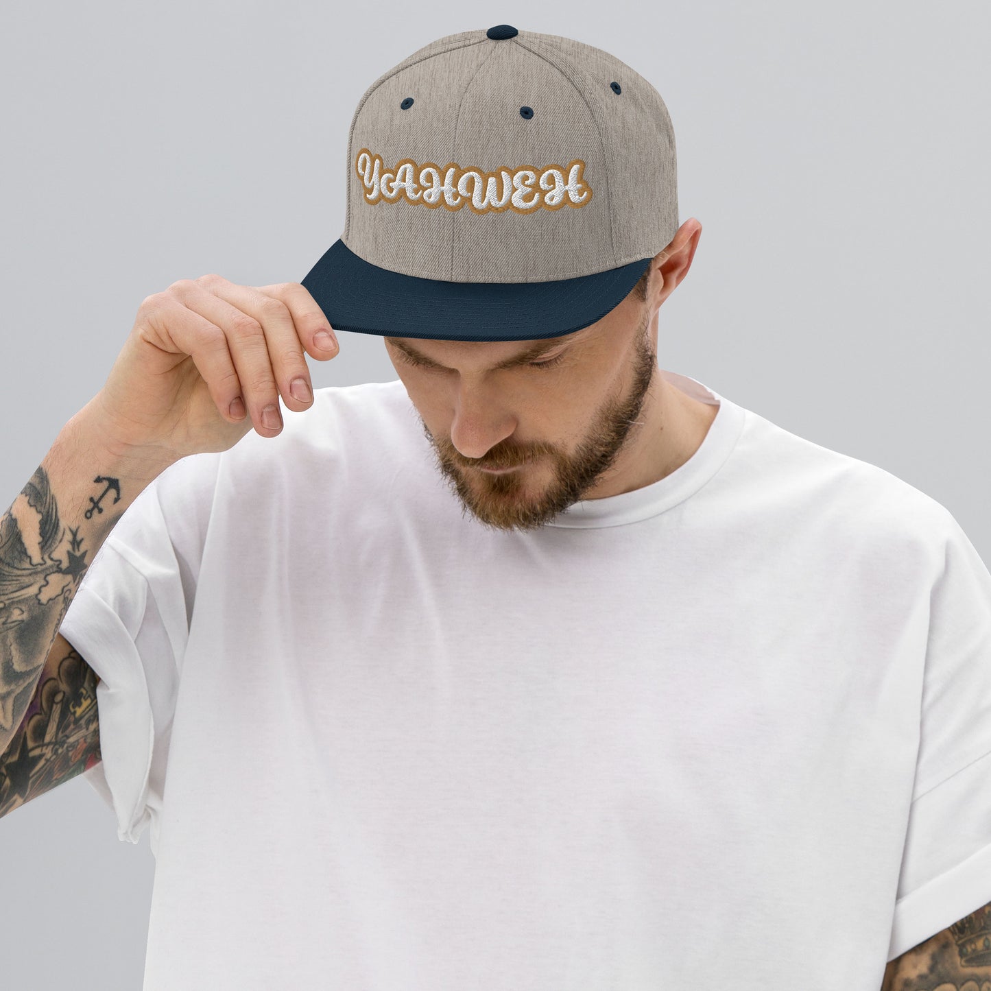Yahweh 1 Script Snapback hat
