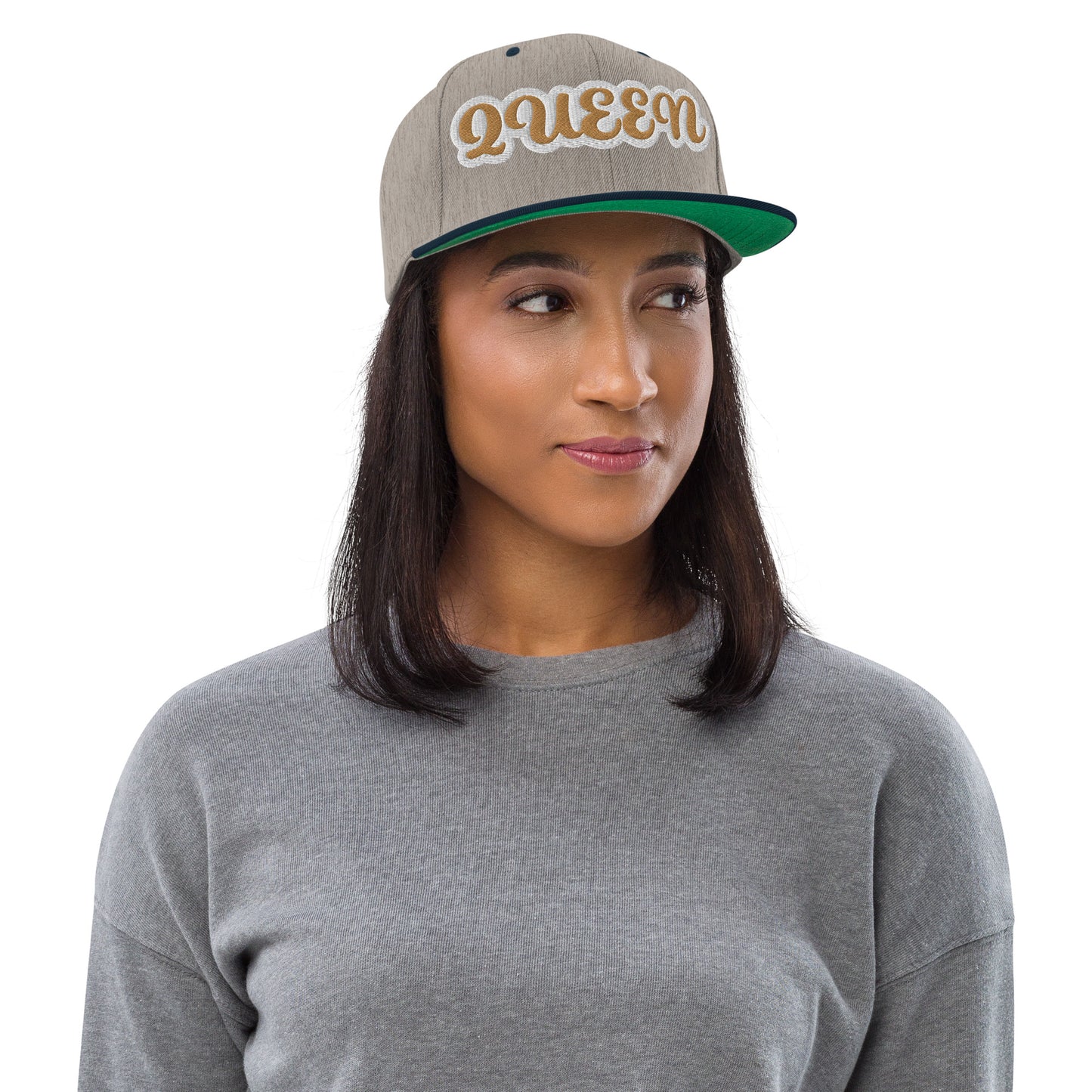 Queen Reverse Script Snapback hat