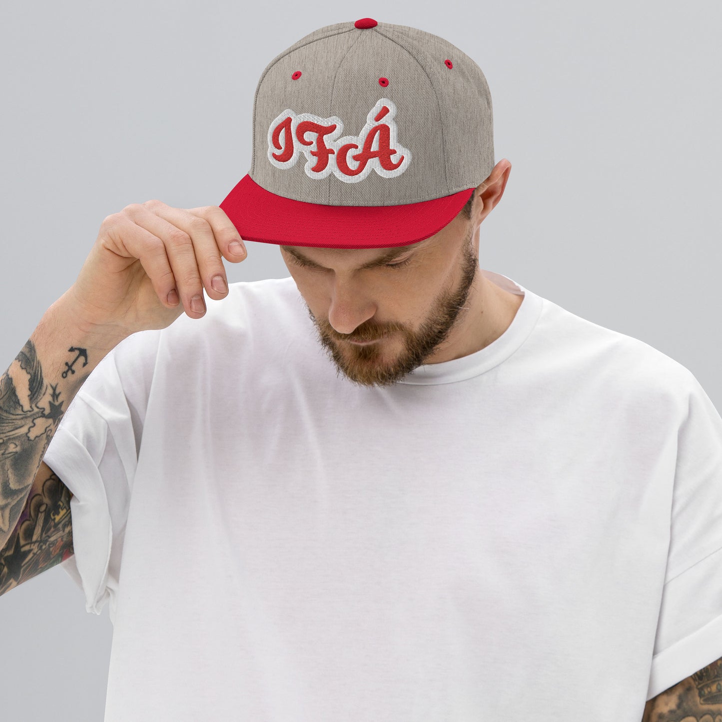 IFÁ Red 2 Script Snapback Hat