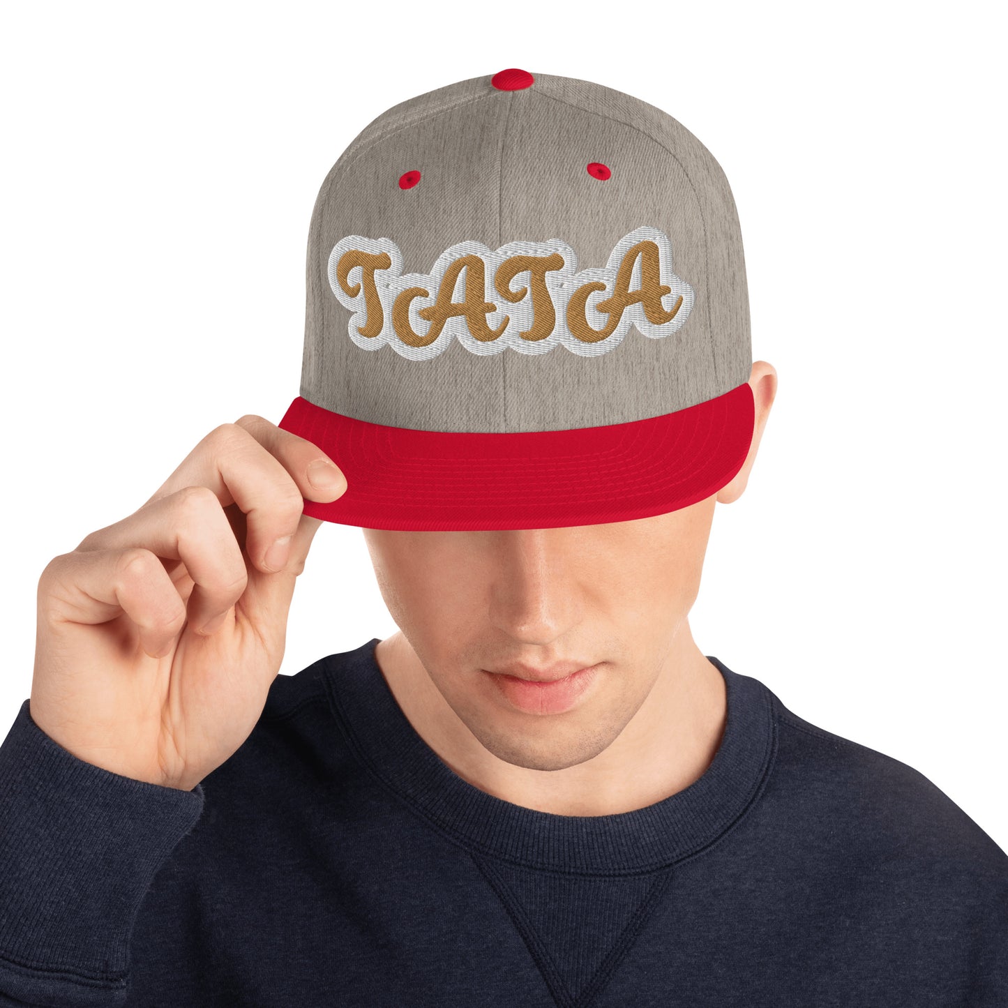TATA Reverse Script Snapback hat