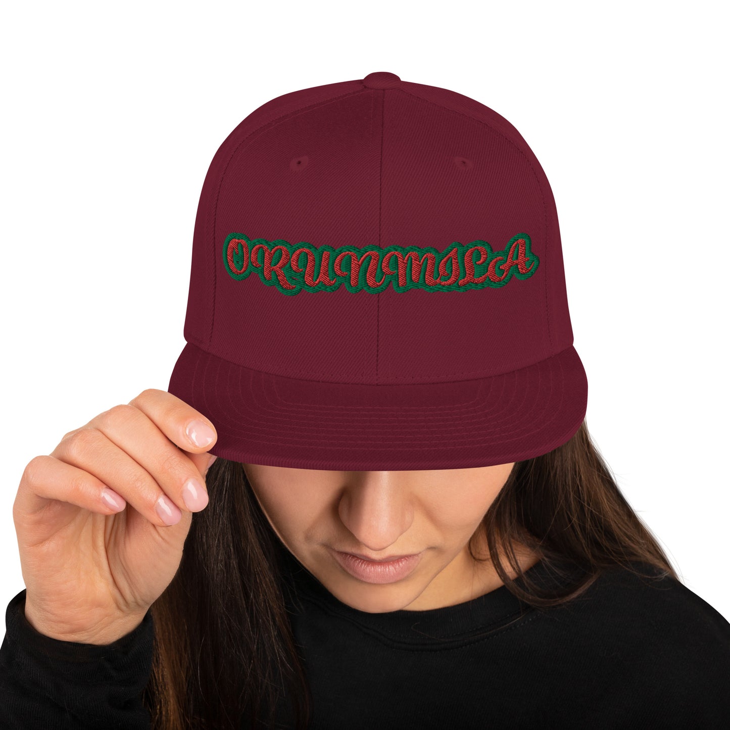 ORUNMILA Red/Green Snapback Hat