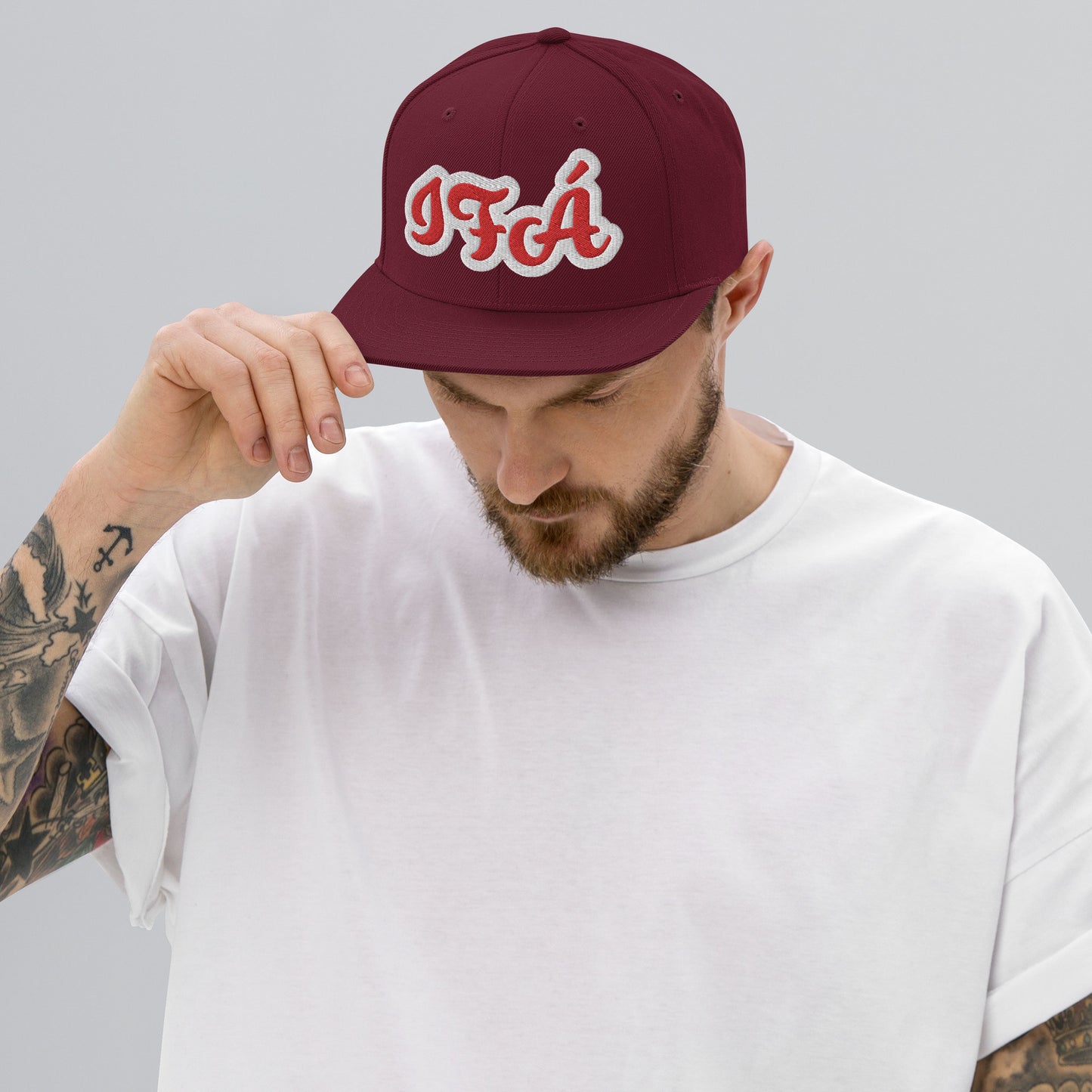 IFÁ Red 2 Script Snapback Hat
