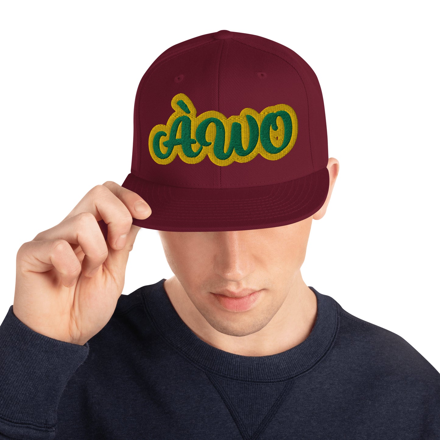 ÀWO 1 Lucumi Script Snapback hat