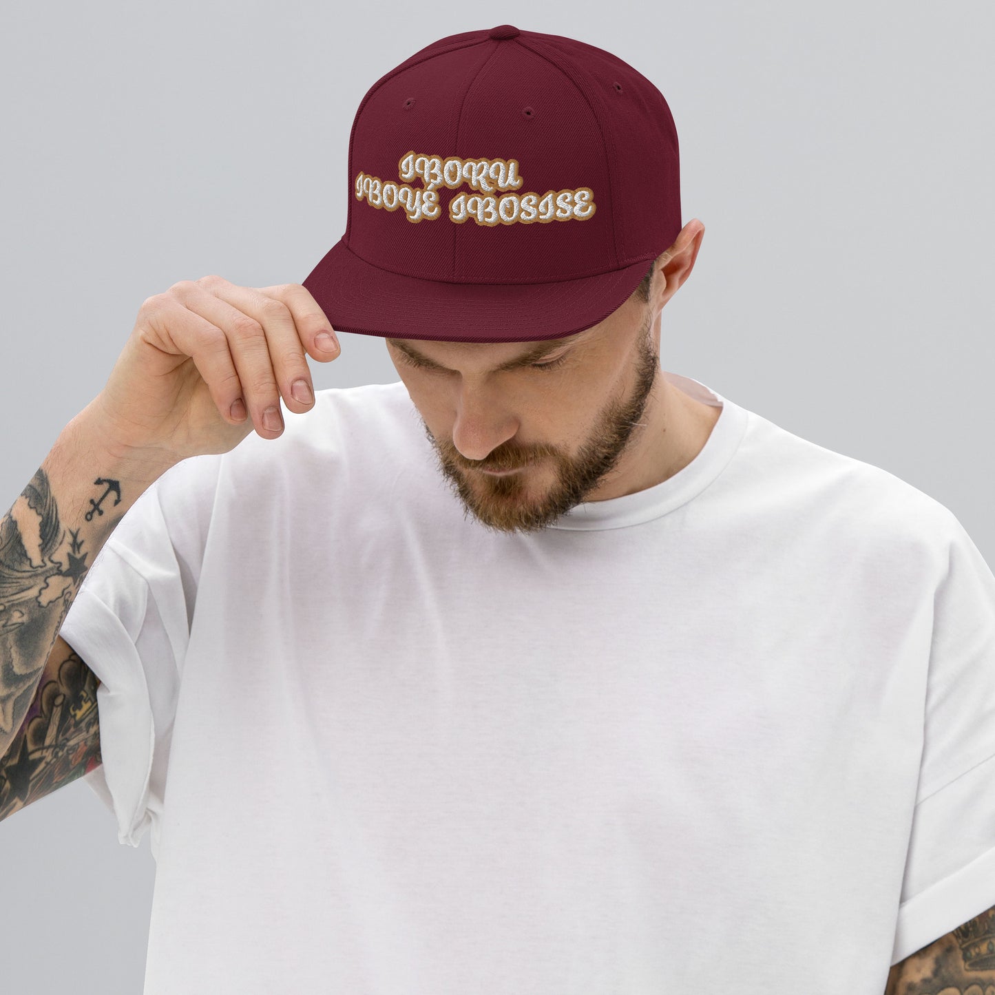 Iboru Lucumi Script Snapback hat
