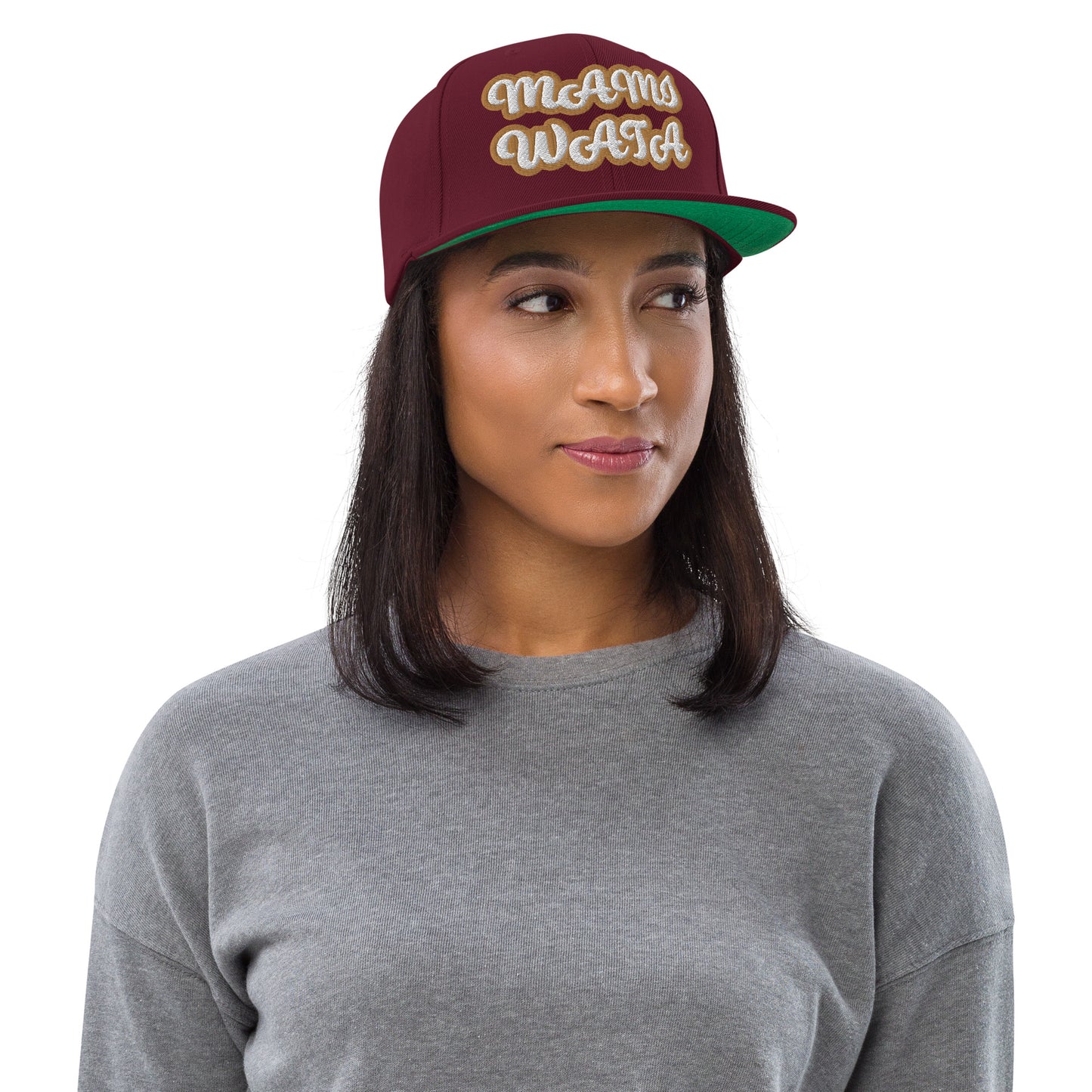 MAMI WATA Script Snapback hat