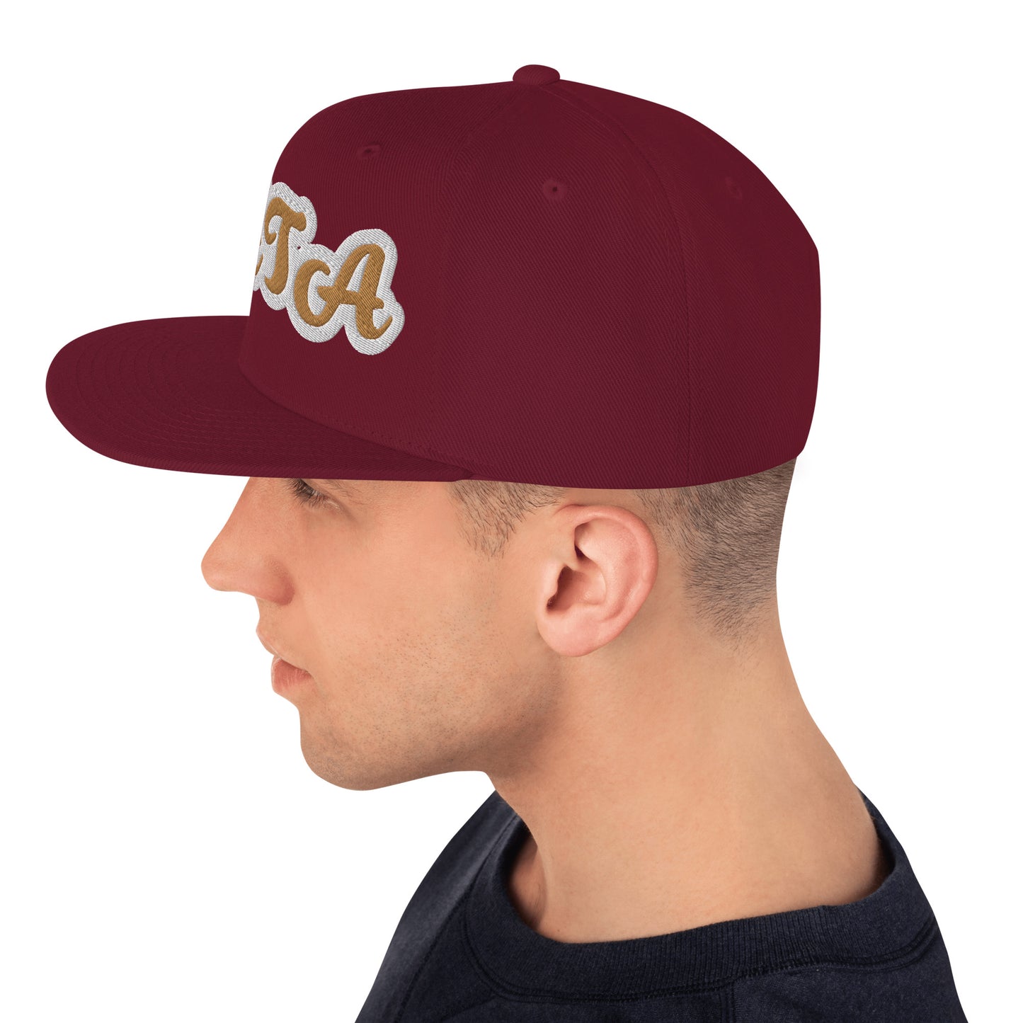 TATA Reverse Script Snapback hat