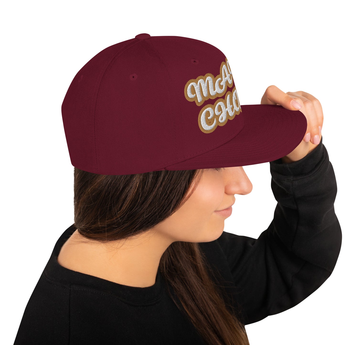 MAMA CHOLA Script Snapback hat