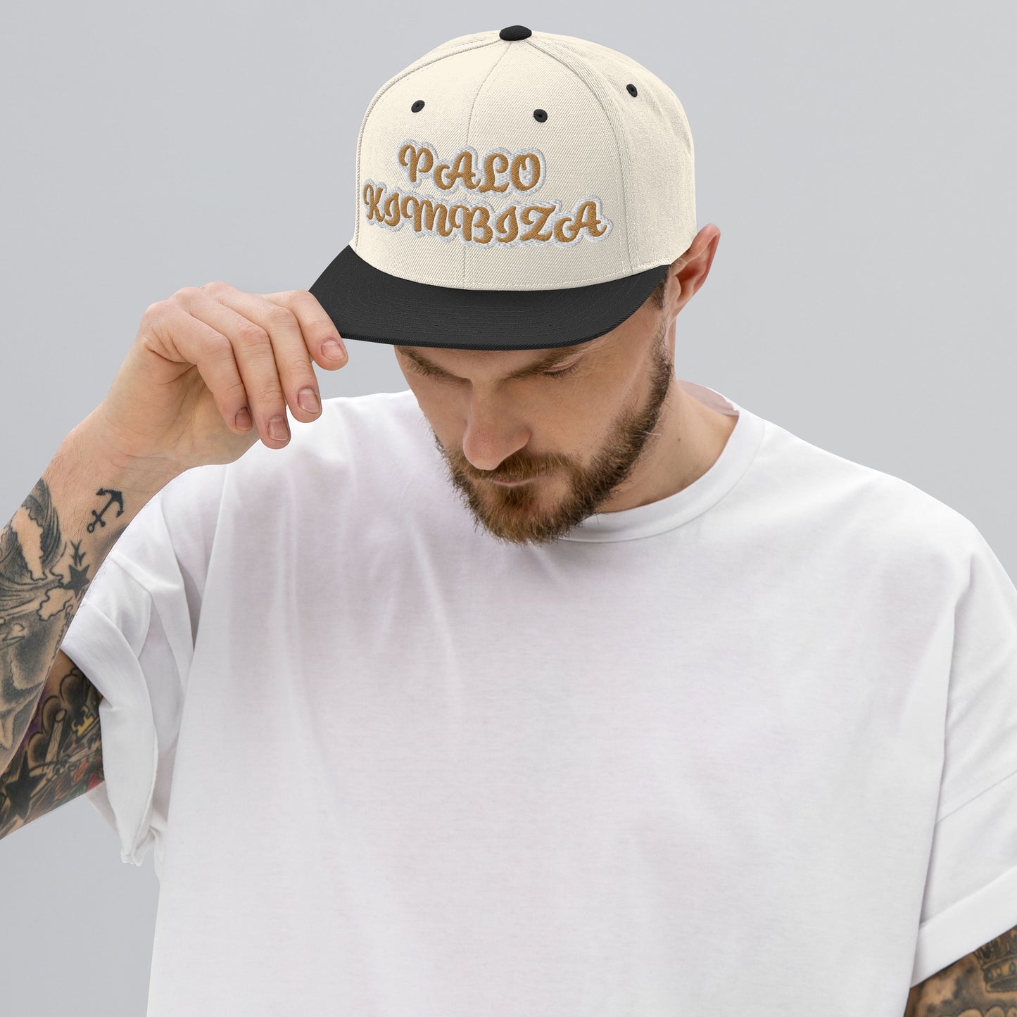 PALO KIMBIZA Reverse Script Snapback hat
