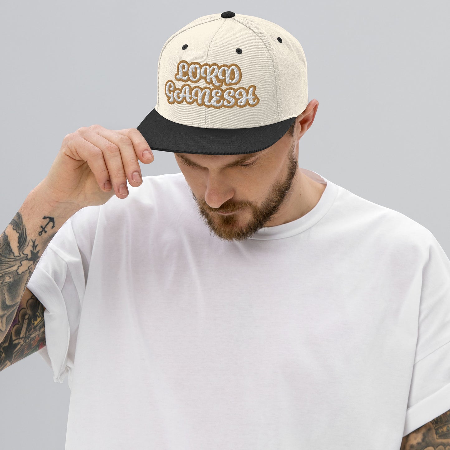 LORD GANESH 1 Script Snapback hat