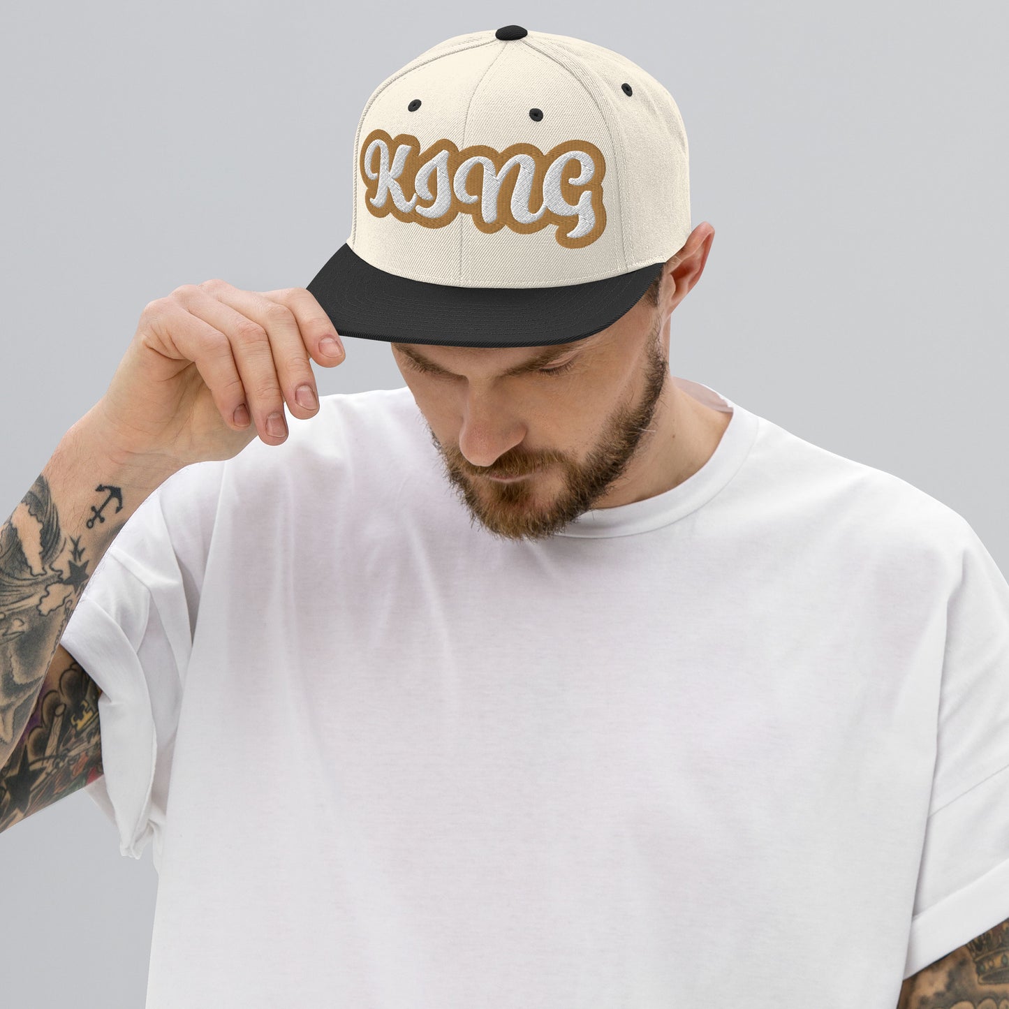 King Script Snapback hat