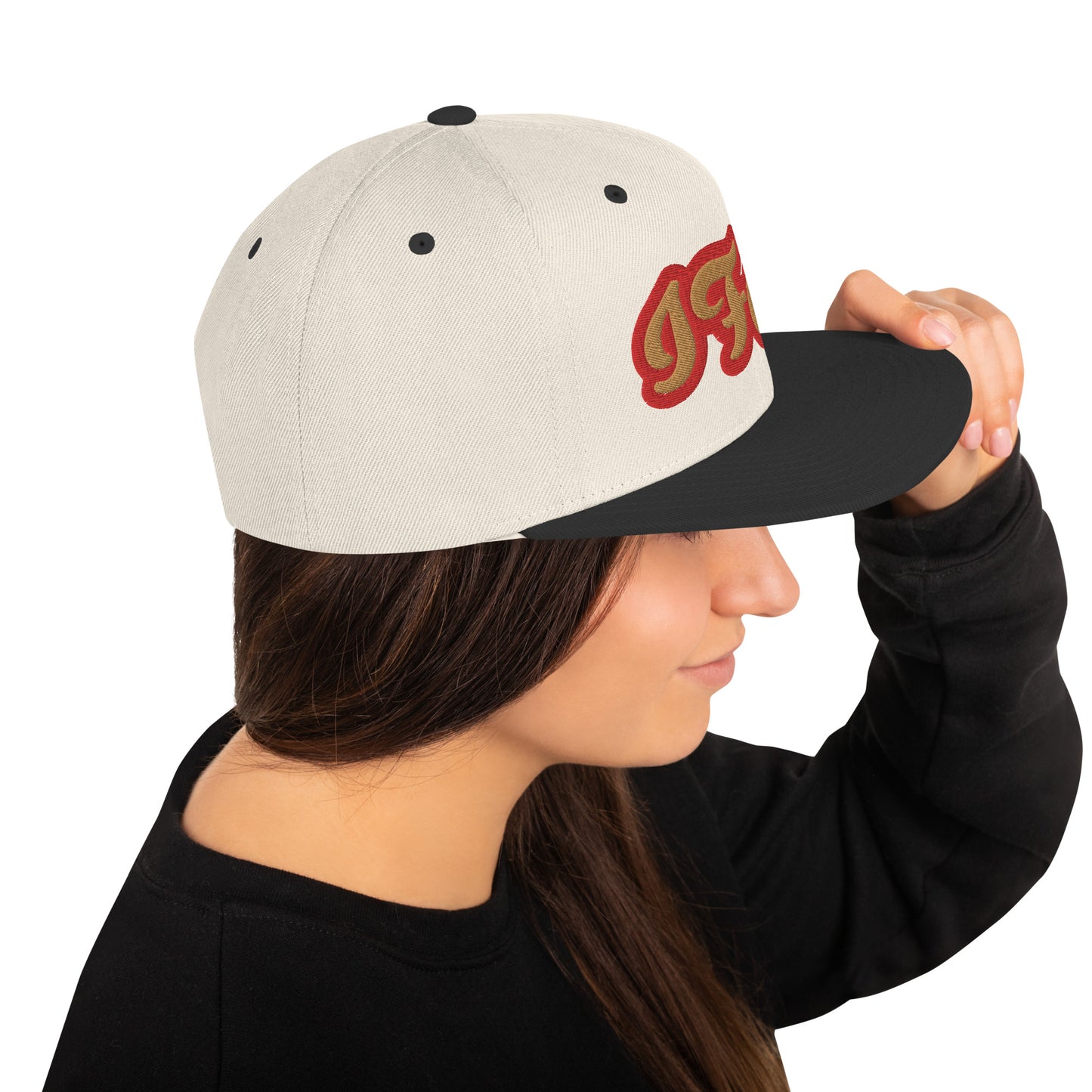 IFÁ Red 8 Script Snapback Hat