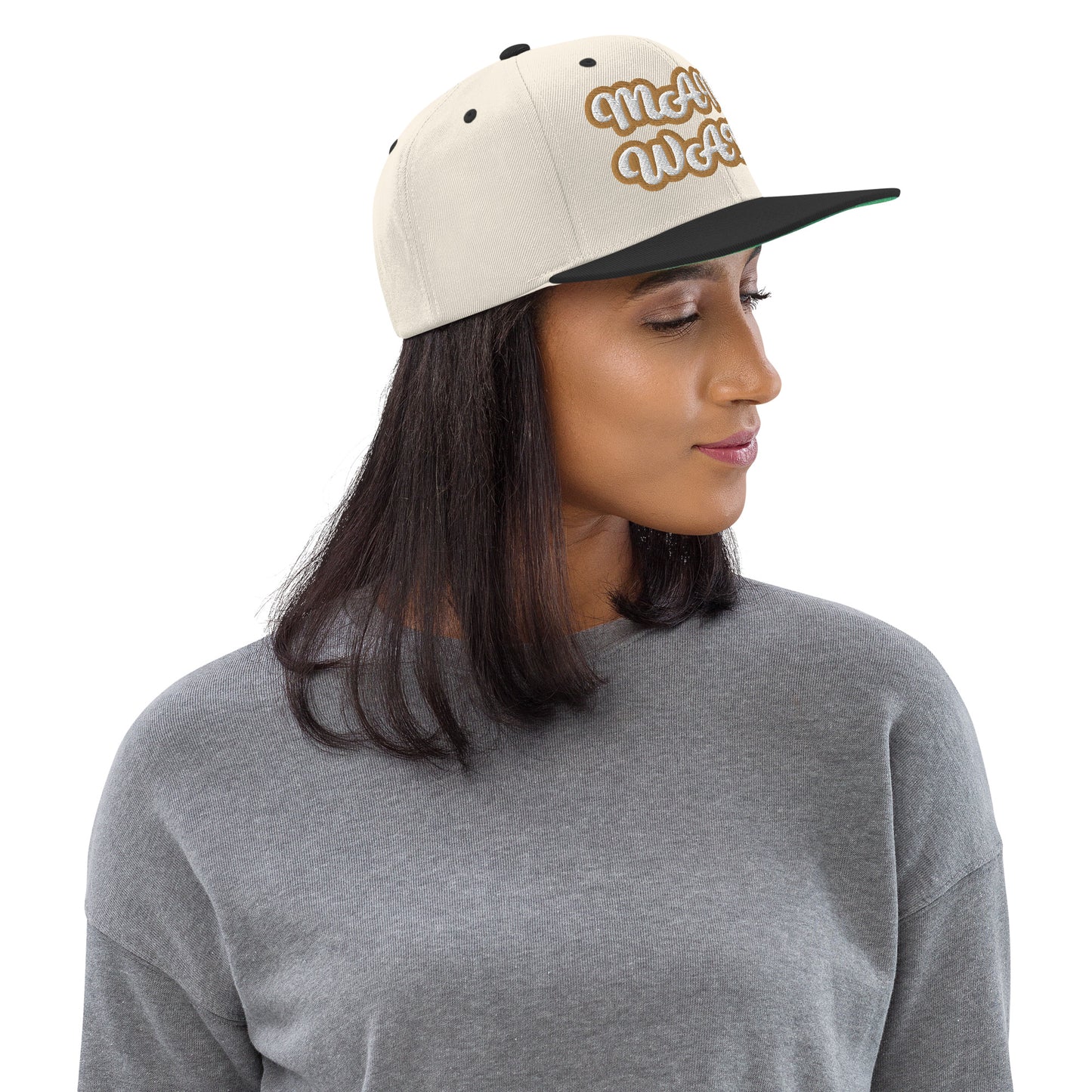 MAMI WATA Script Snapback hat