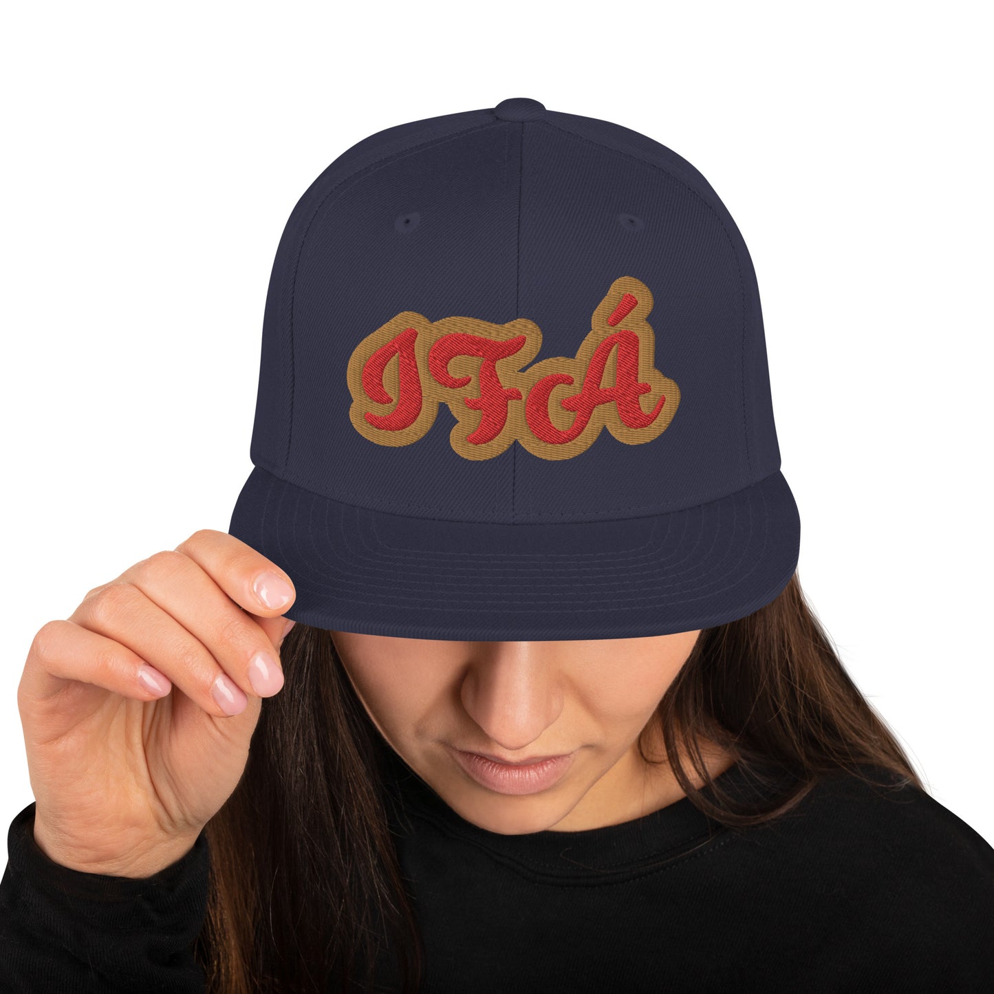 IFÁ Red 7 Script Snapback Hat