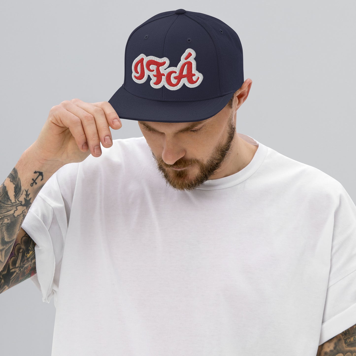 IFÁ Red 2 Script Snapback Hat