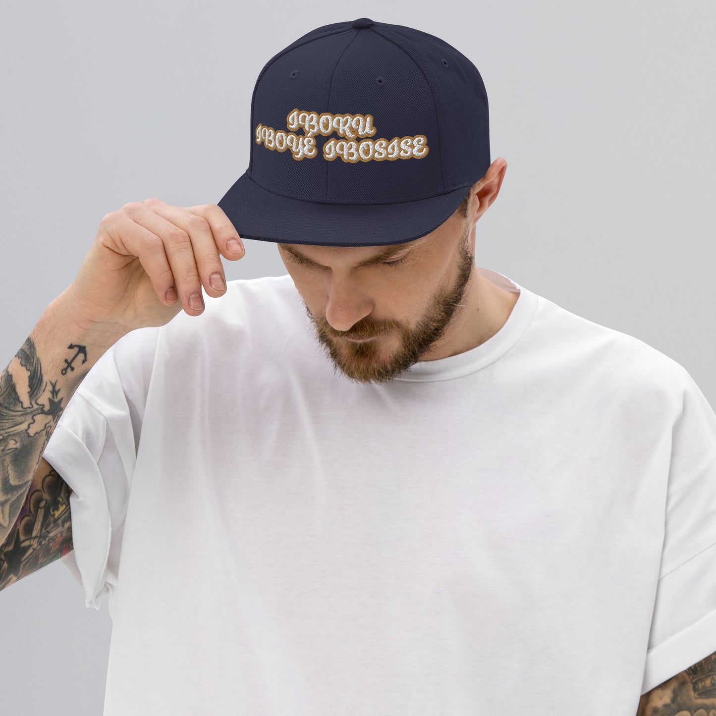 Iboru Lucumi Script Snapback hat