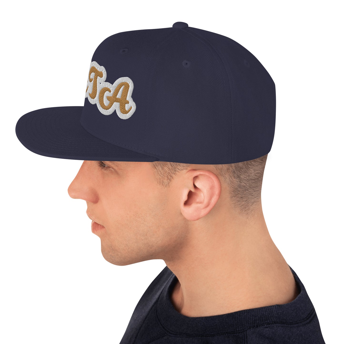 TATA Reverse Script Snapback hat