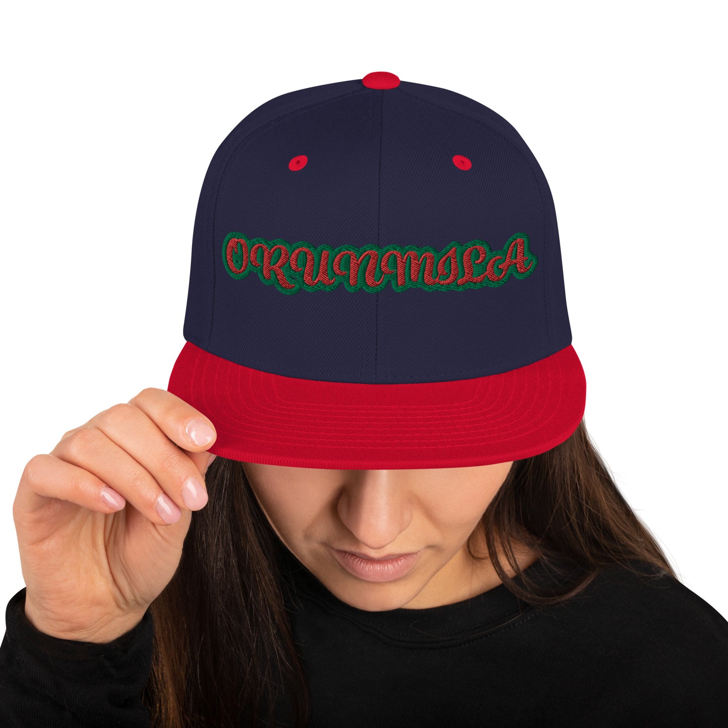 ORUNMILA Red/Green Snapback Hat