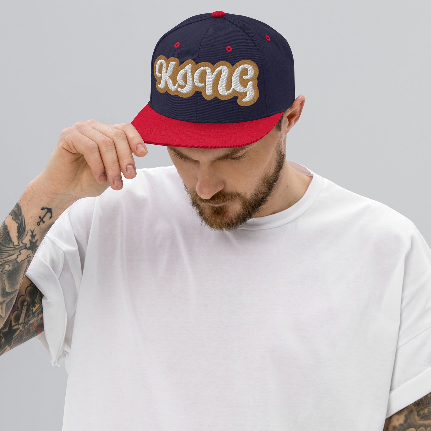 King Script Snapback hat