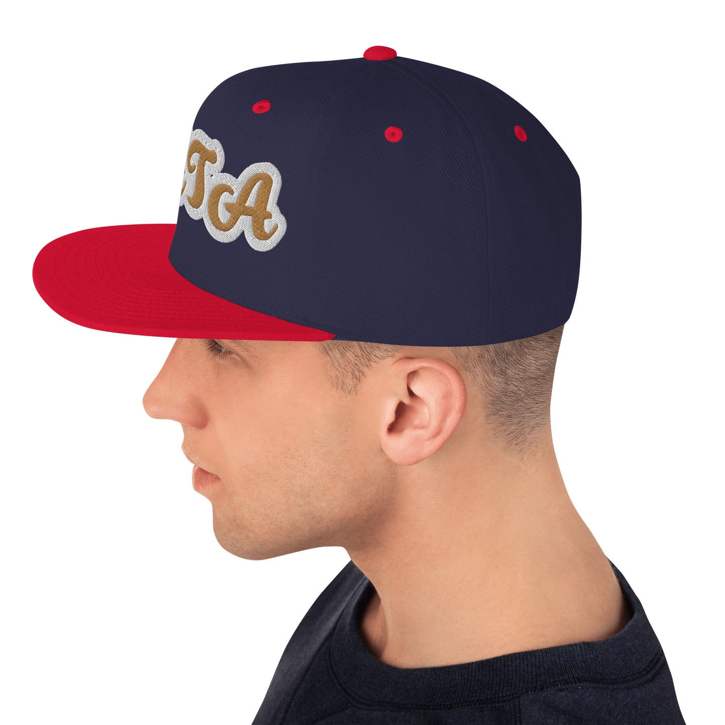 TATA Reverse Script Snapback hat