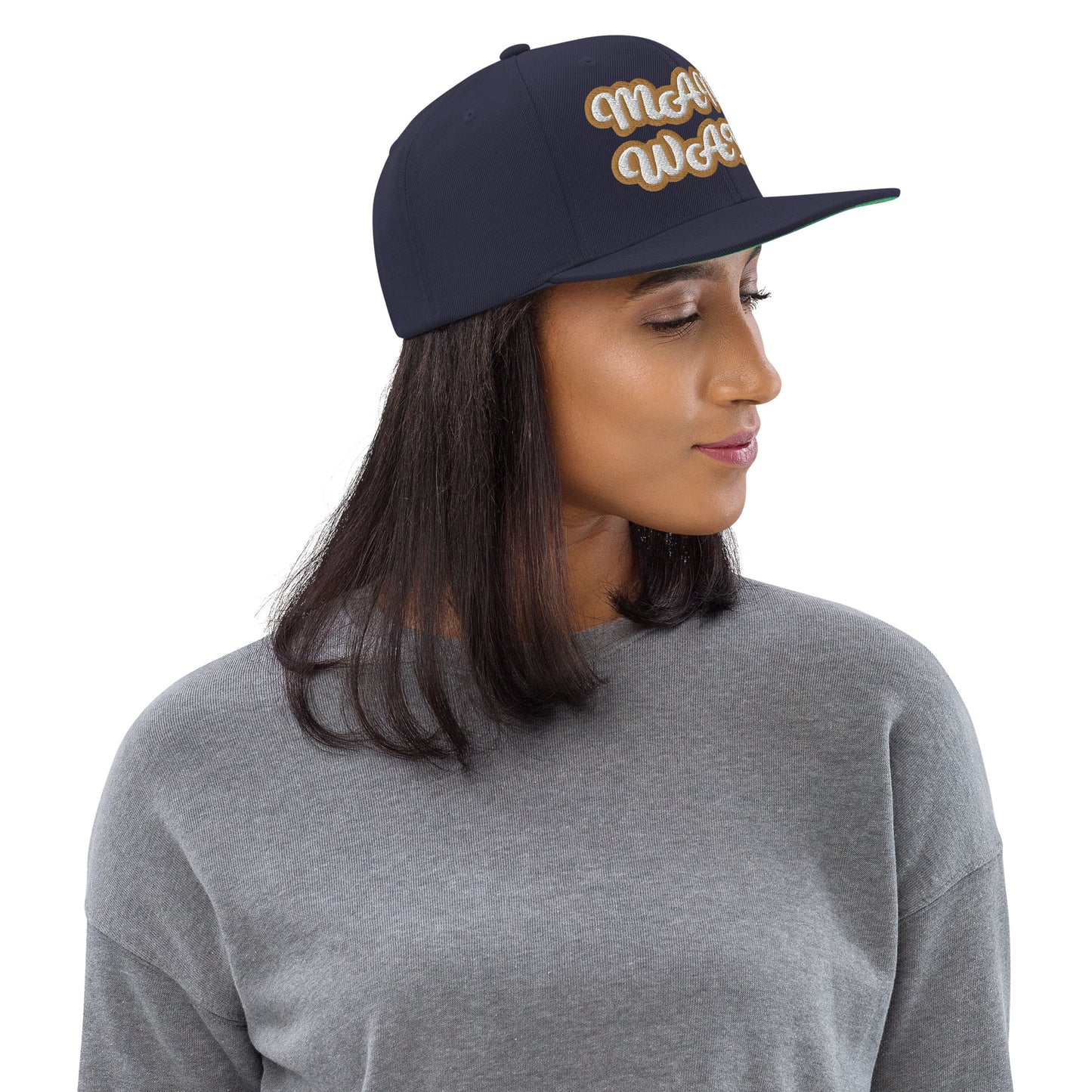 MAMI WATA Script Snapback hat