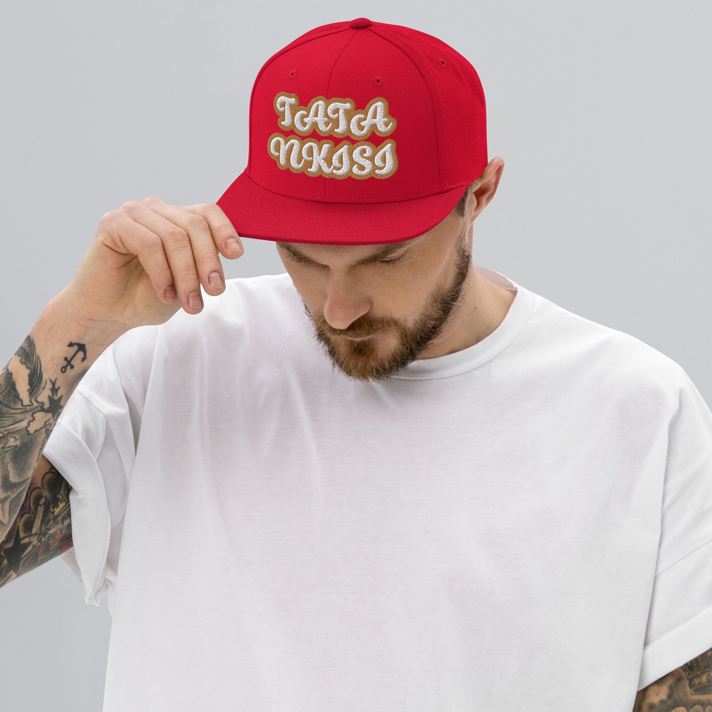 TATA NKISI Script Snapback hat
