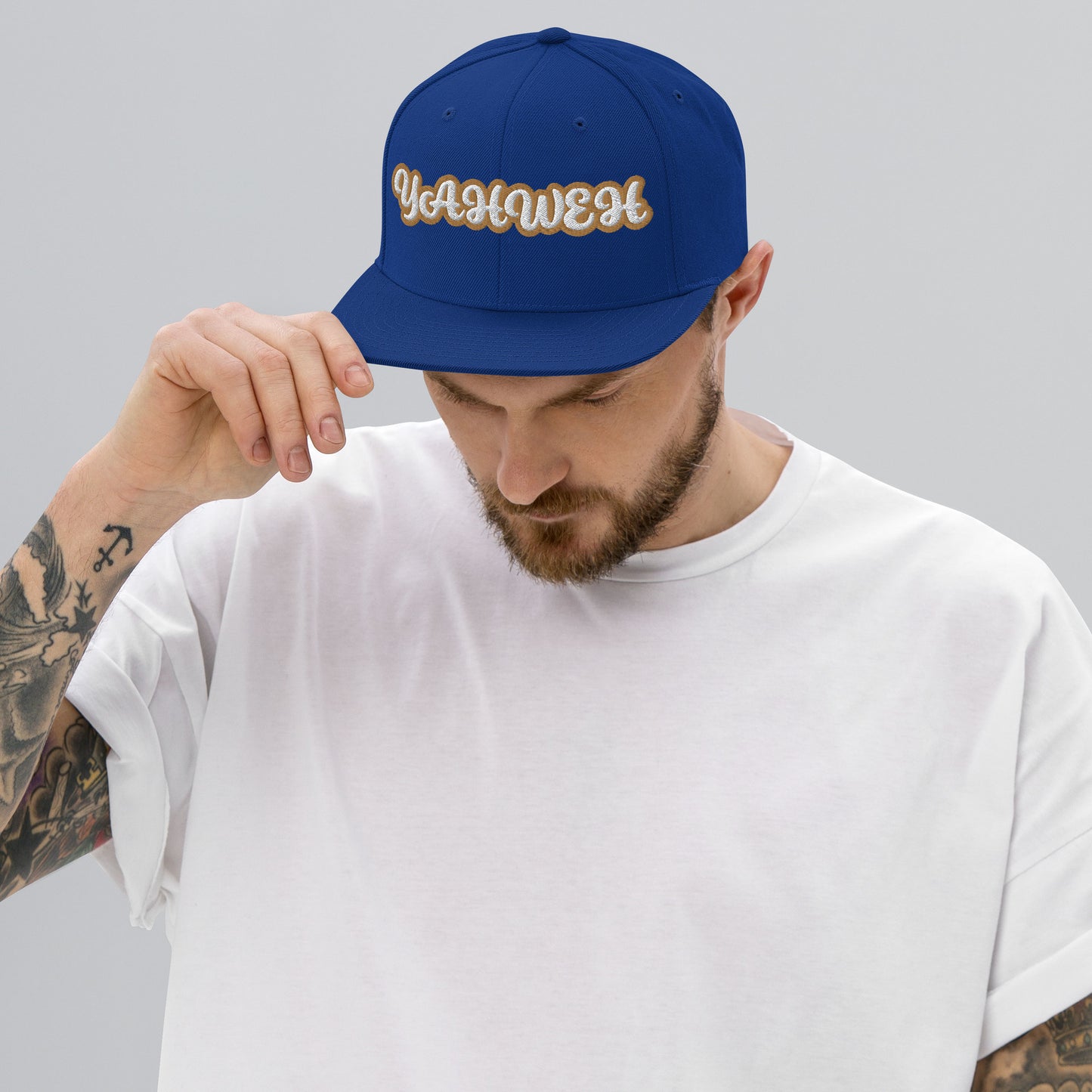 Yahweh 1 Script Snapback hat