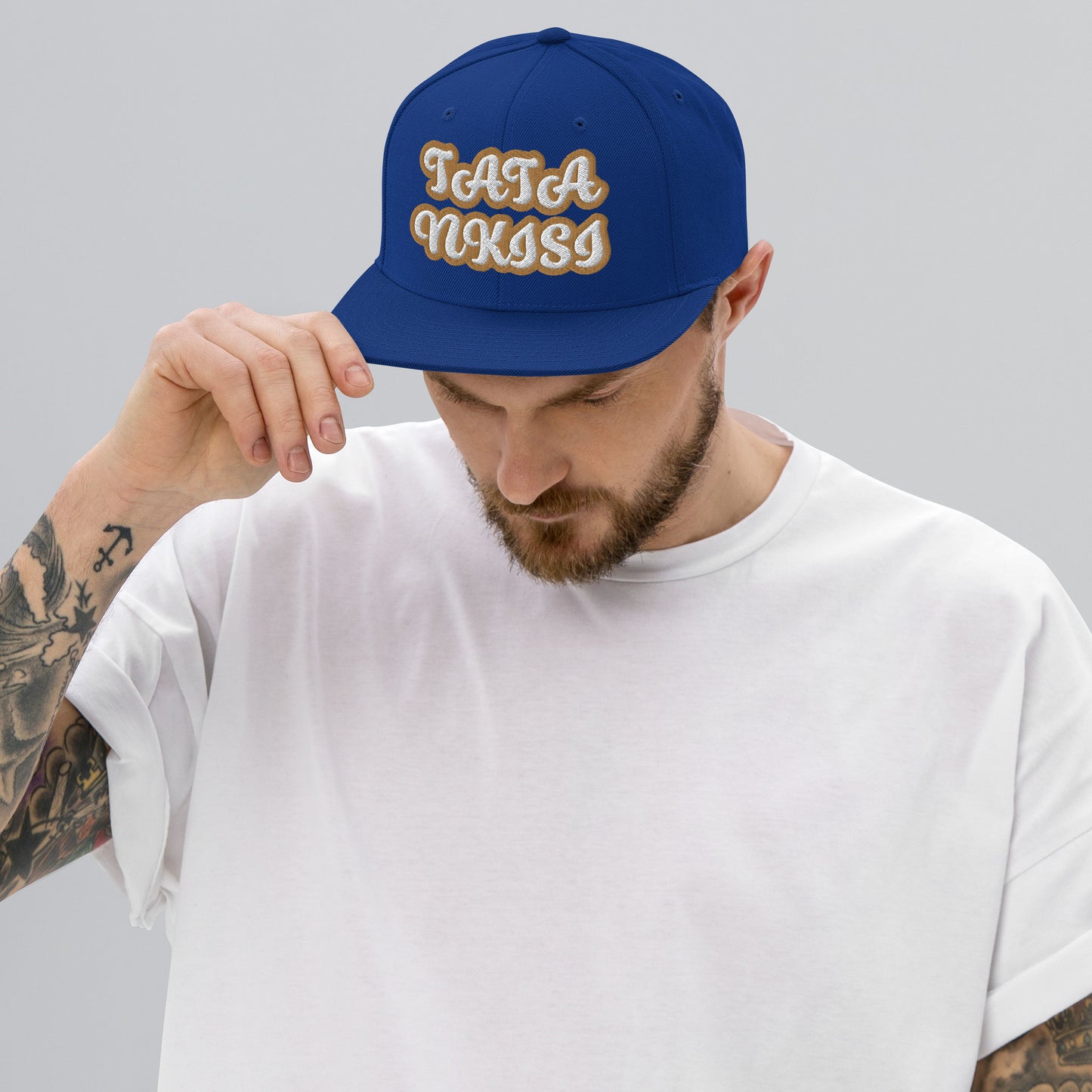TATA NKISI Script Snapback hat
