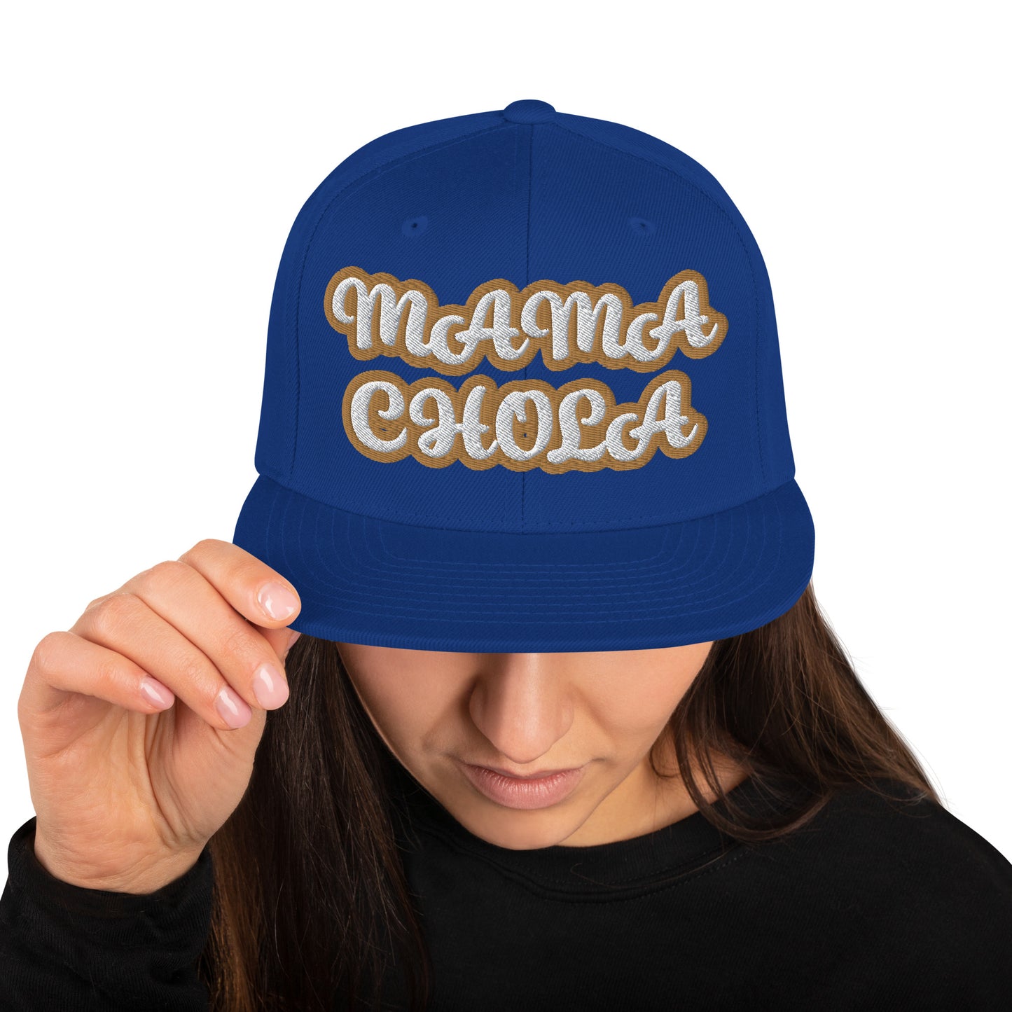 MAMA CHOLA Script Snapback hat