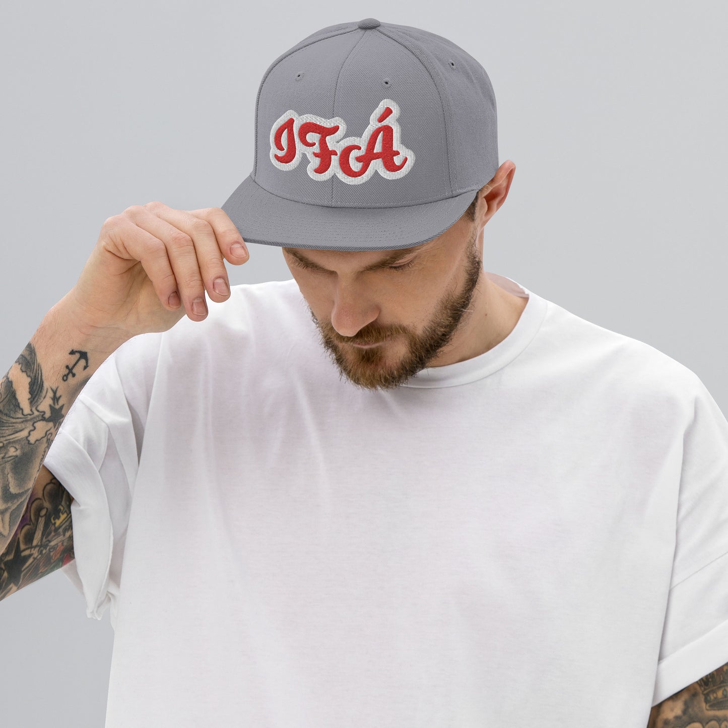 IFÁ Red 2 Script Snapback Hat