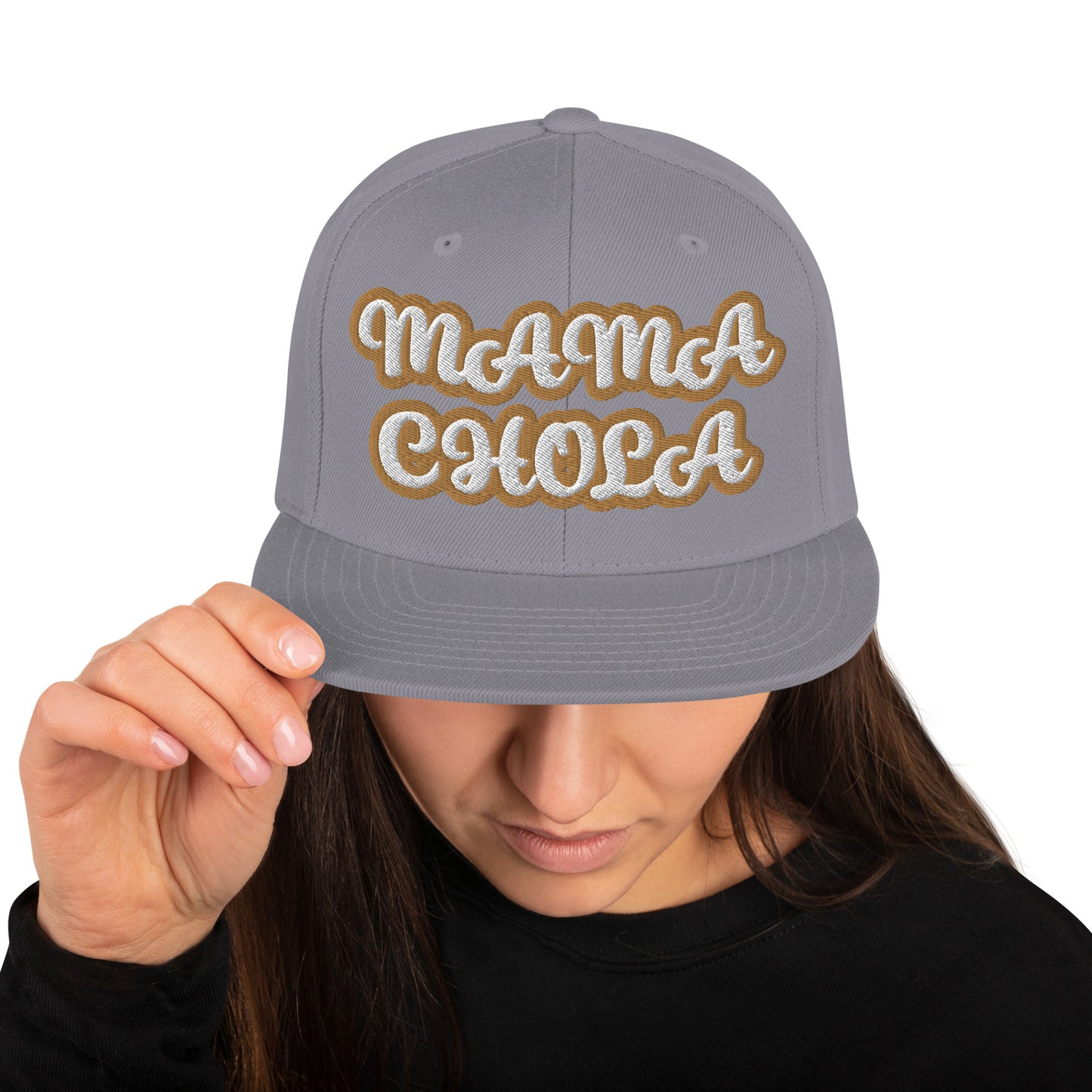 MAMA CHOLA Script Snapback hat