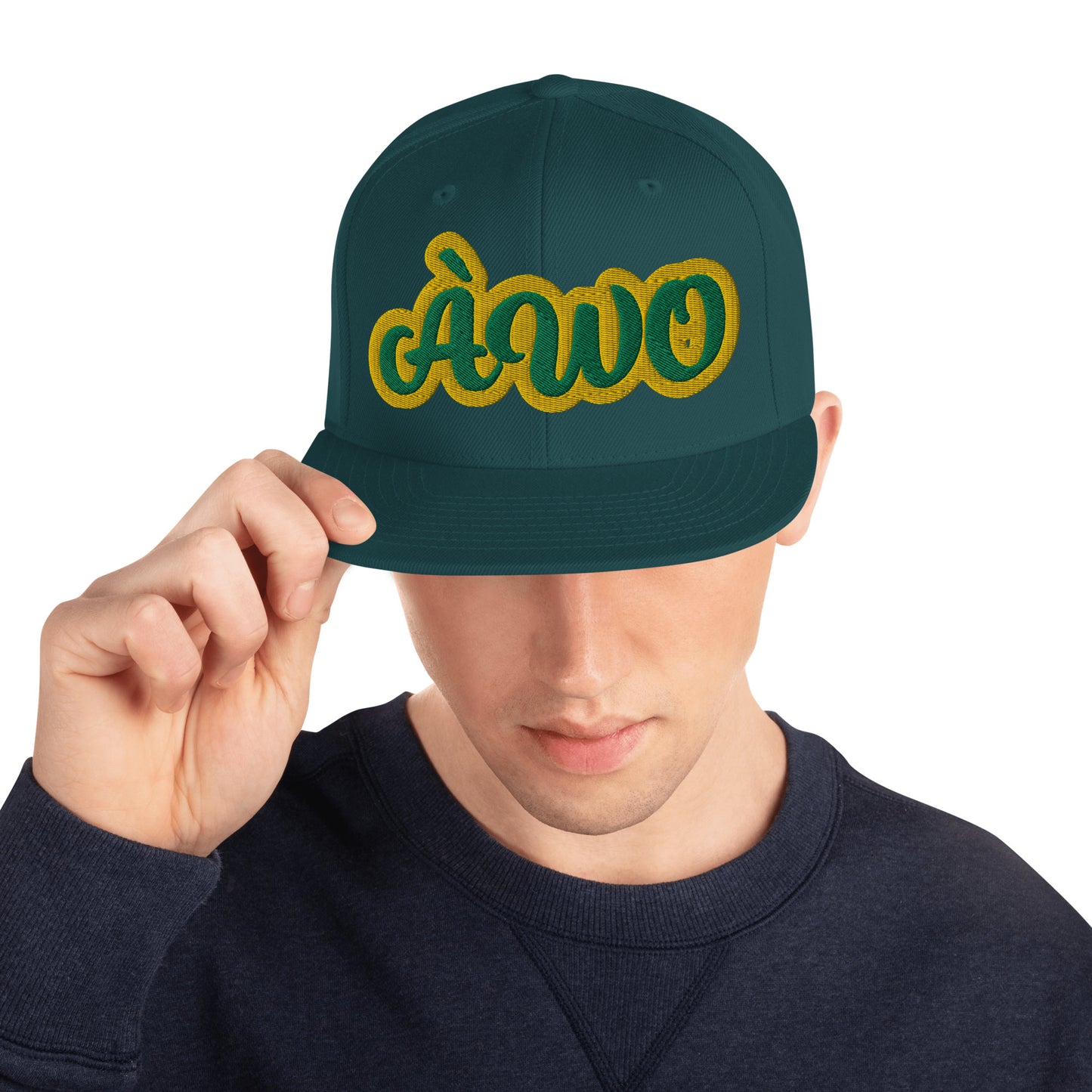 ÀWO 1 Lucumi Script Snapback hat