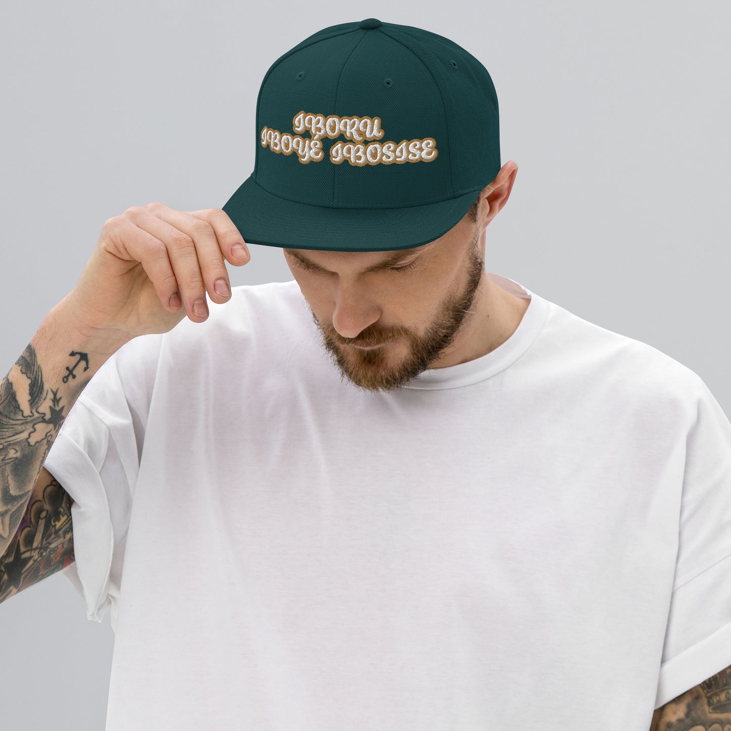 Iboru Lucumi Script Snapback hat