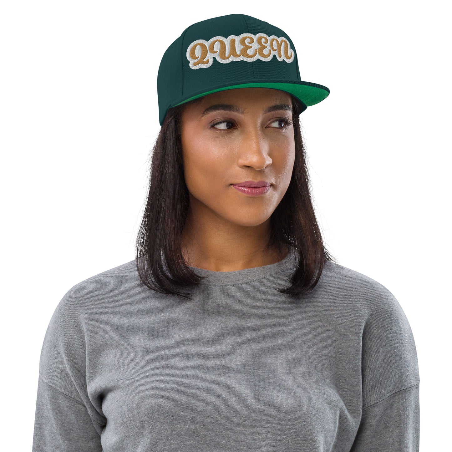 Queen Reverse Script Snapback hat