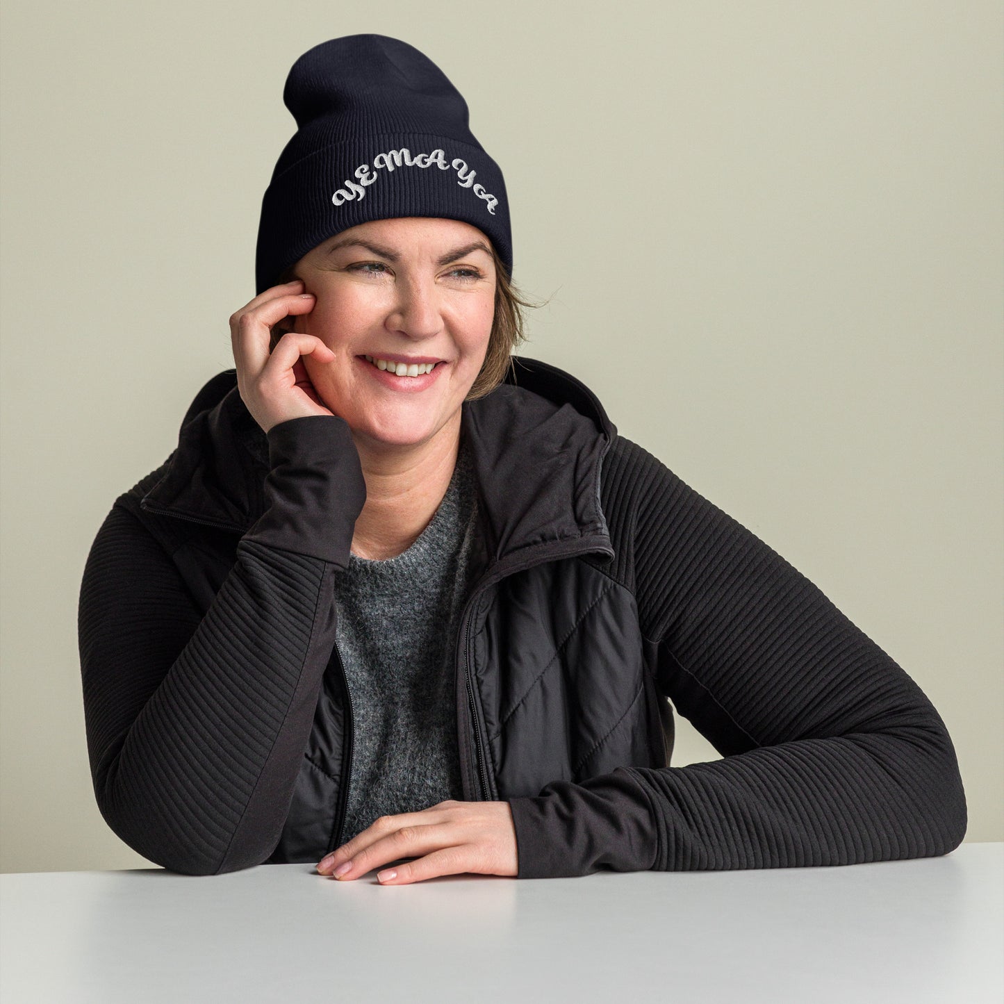 Yemaya arched Cuffed Beanie