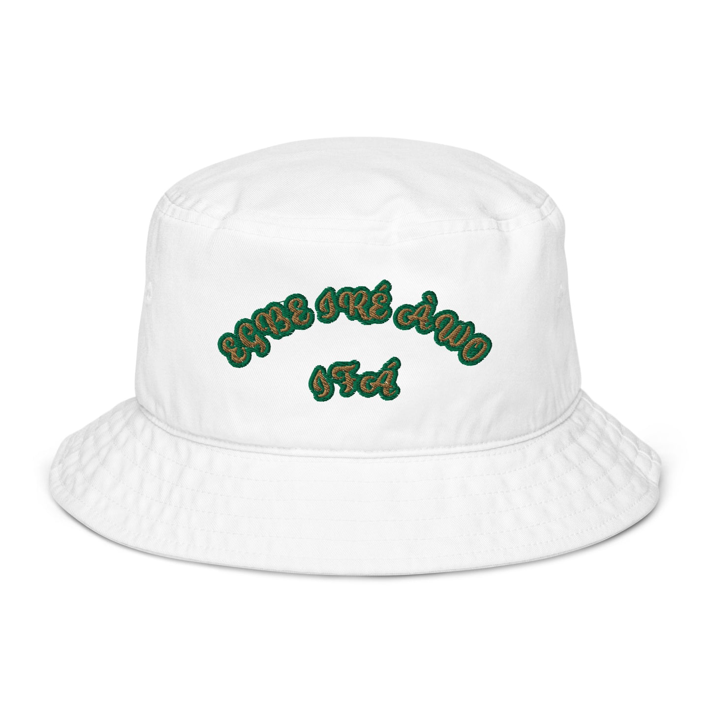 EGBE IRE AWO IFA isese reverse Organic bucket hat